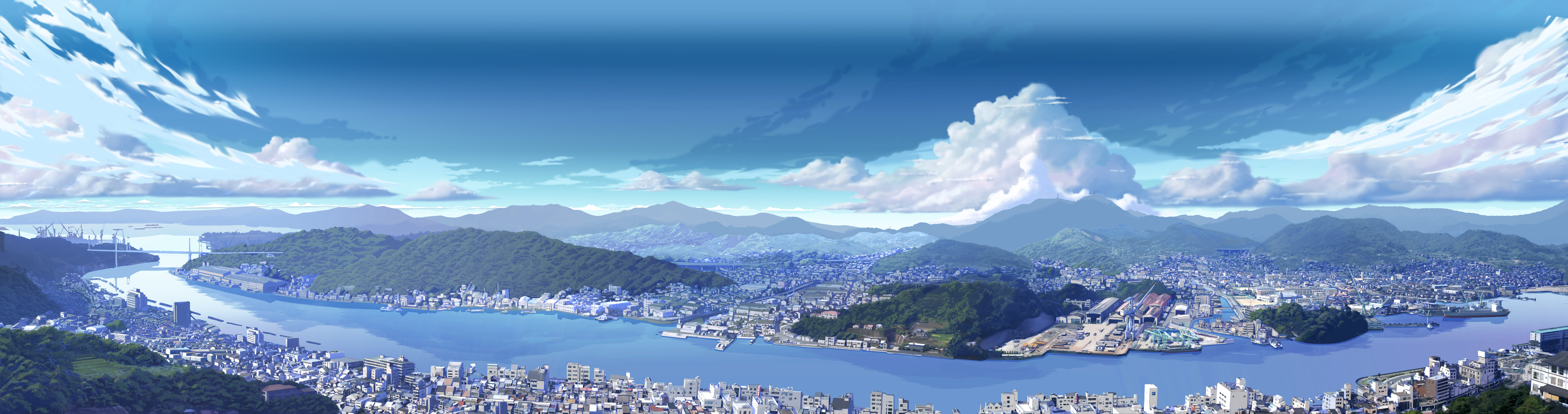 Free download wallpaper Anime, City on your PC desktop