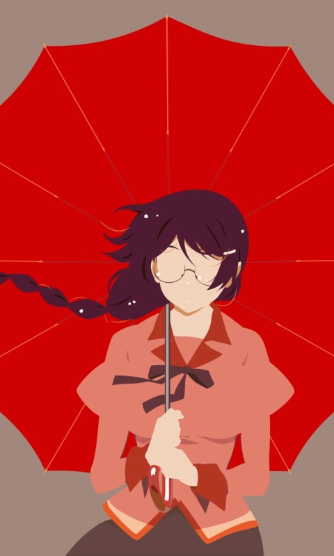 Handy-Wallpaper Animes, Monogatari (Serie), Tsubasa Hanekawa kostenlos herunterladen.