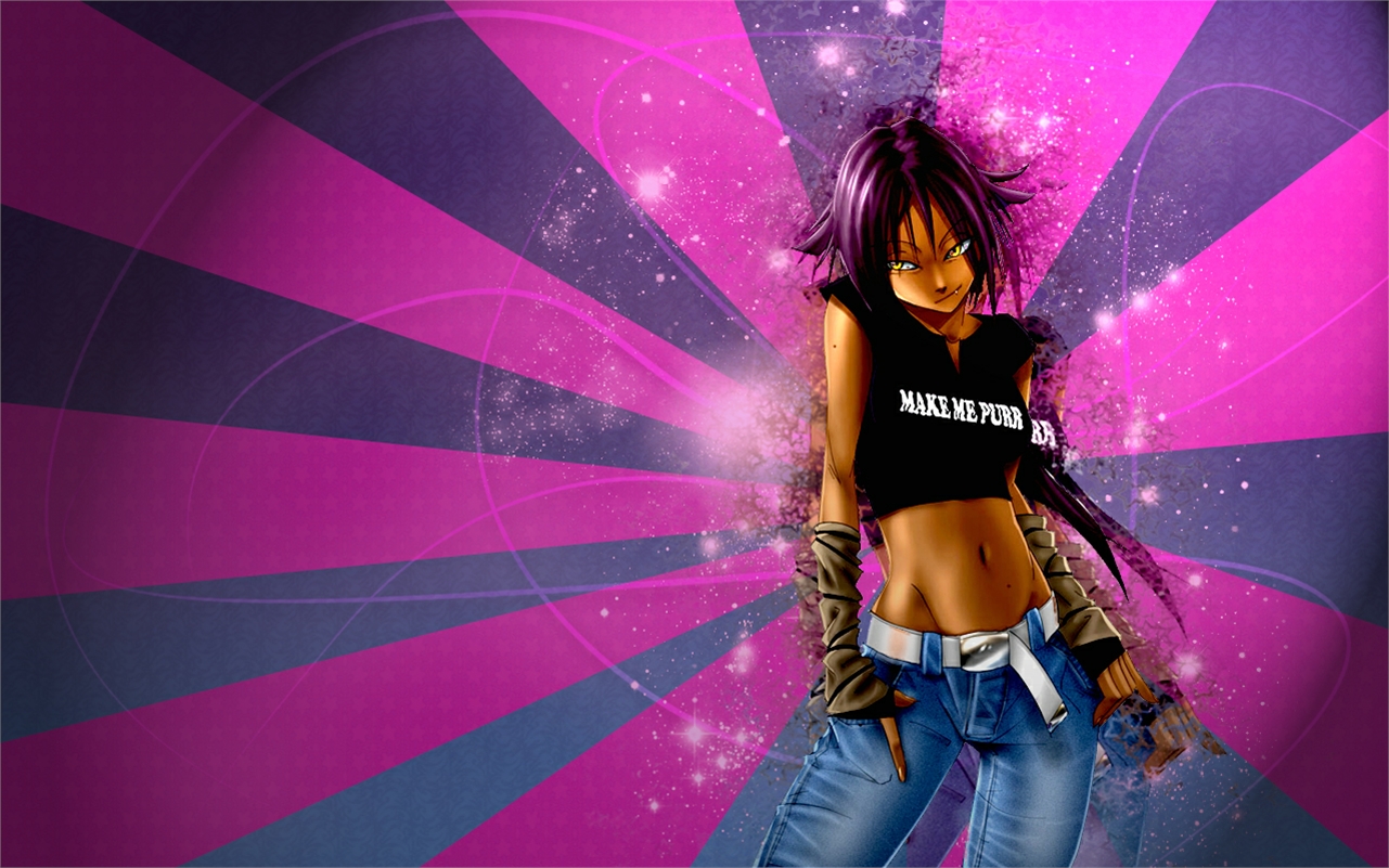 Handy-Wallpaper Bleach, Animes, Yoruichi Shihoin kostenlos herunterladen.