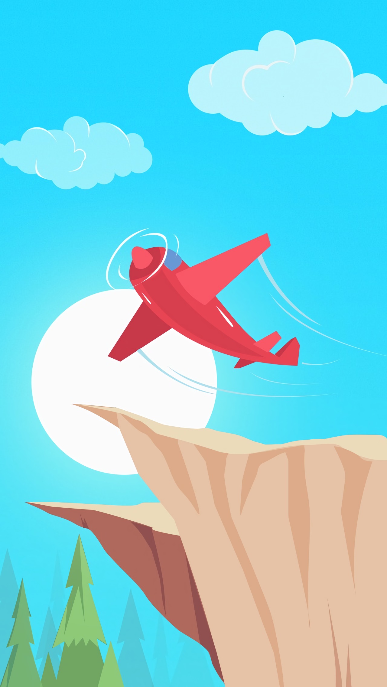 Download mobile wallpaper Rocks, Flight, Sky, Airplane, Art, Plane for free.