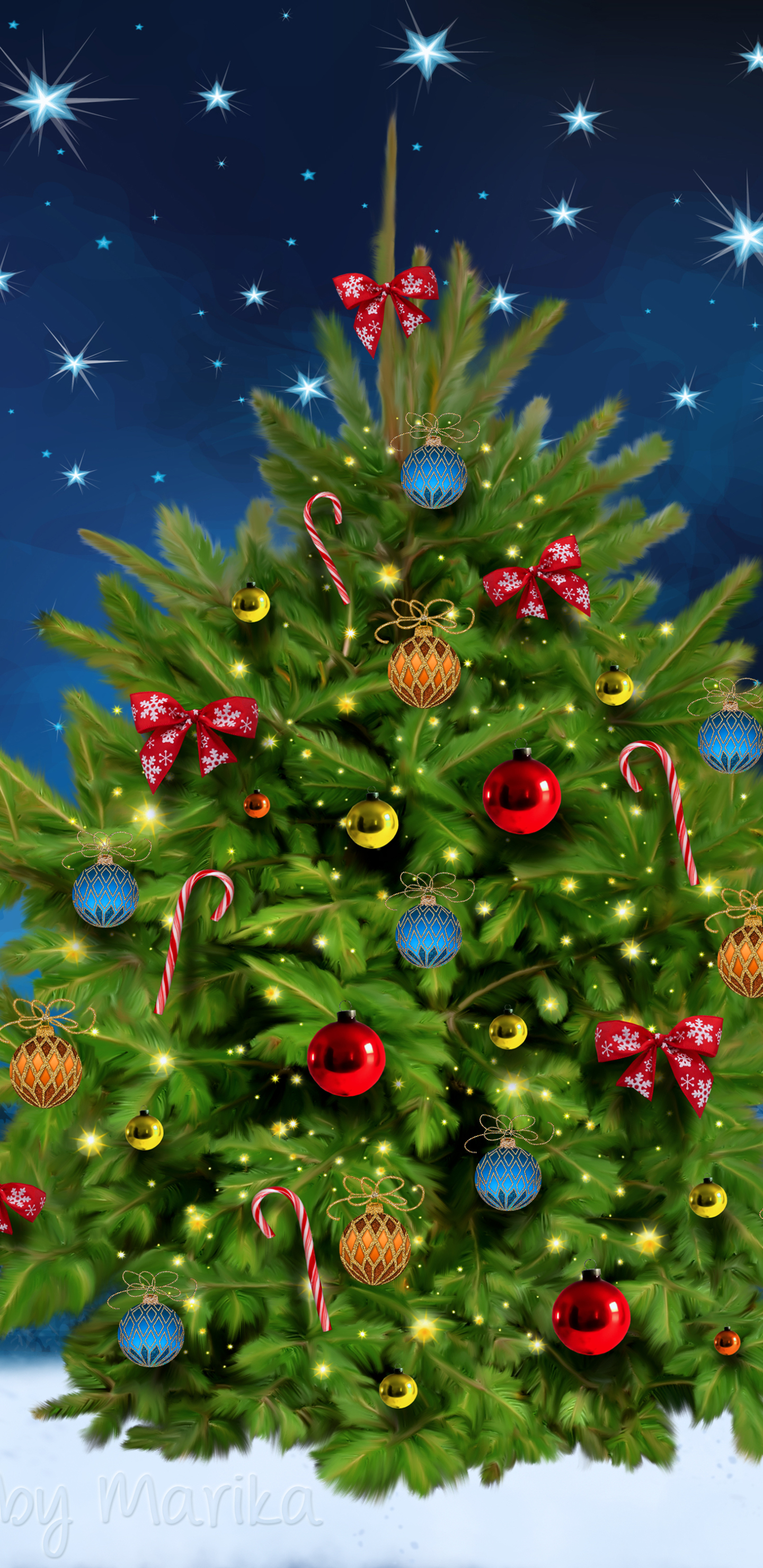 Download mobile wallpaper Christmas, Holiday, Christmas Tree, Christmas Ornaments for free.