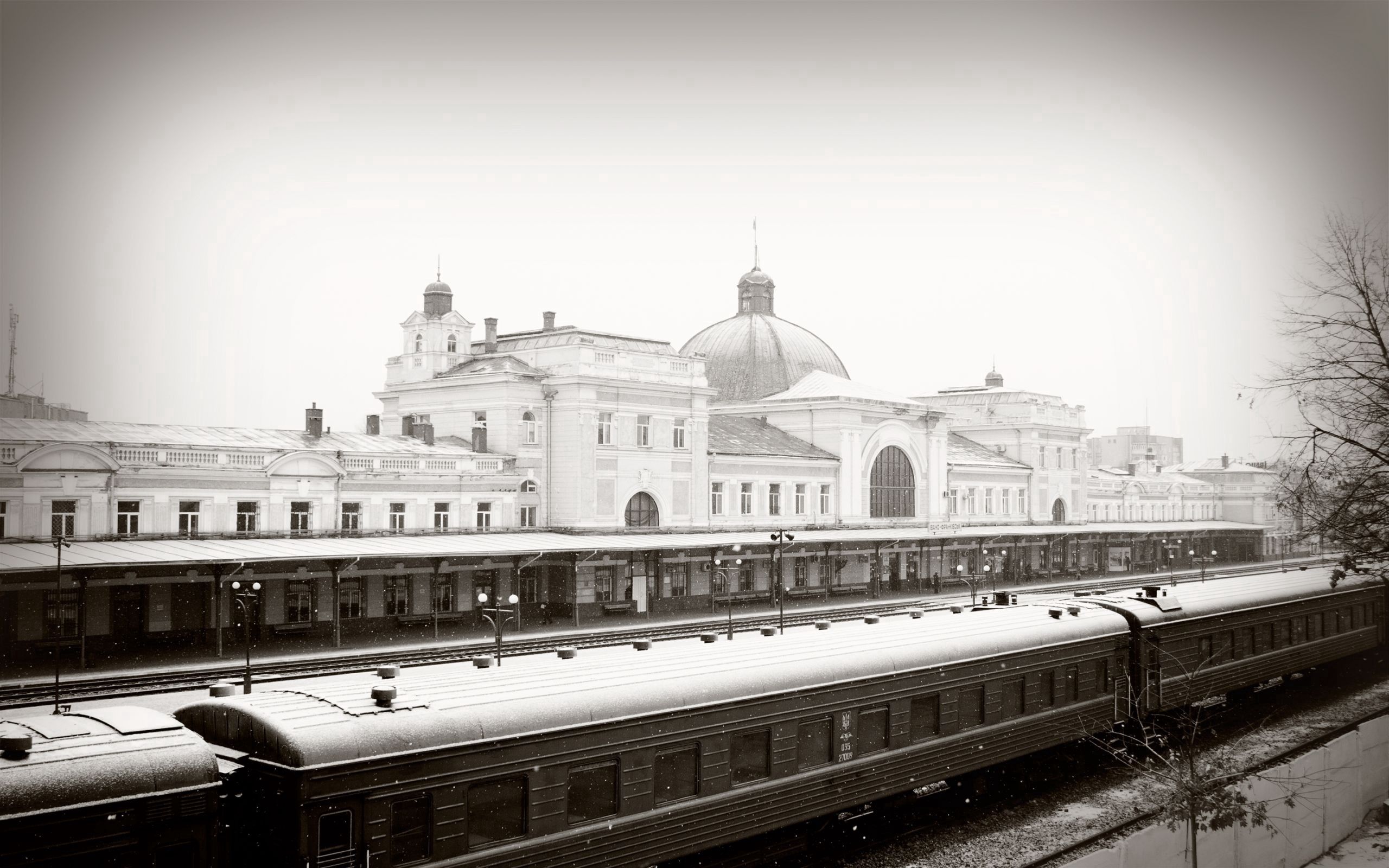 cities, winter, city, railway, station, railway station