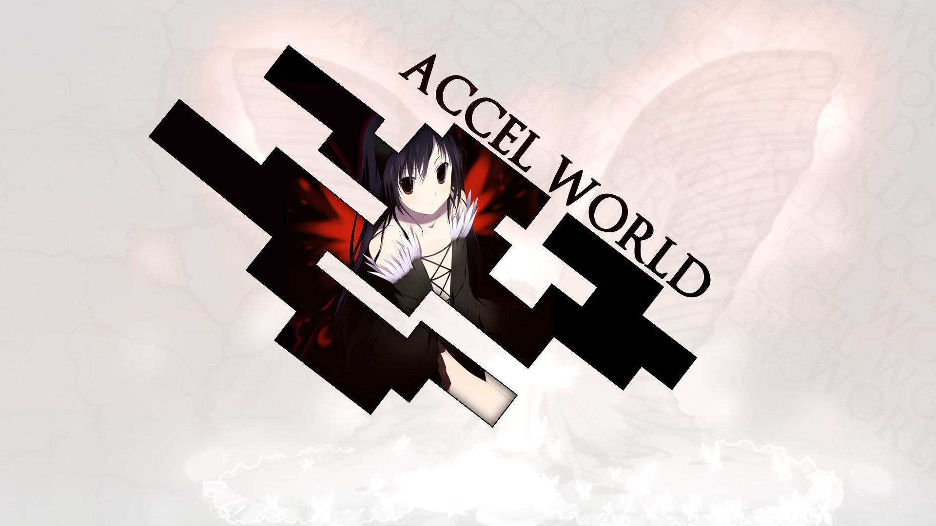 anime, accel world, black lotus (accel world), kuroyukihime (accel world)