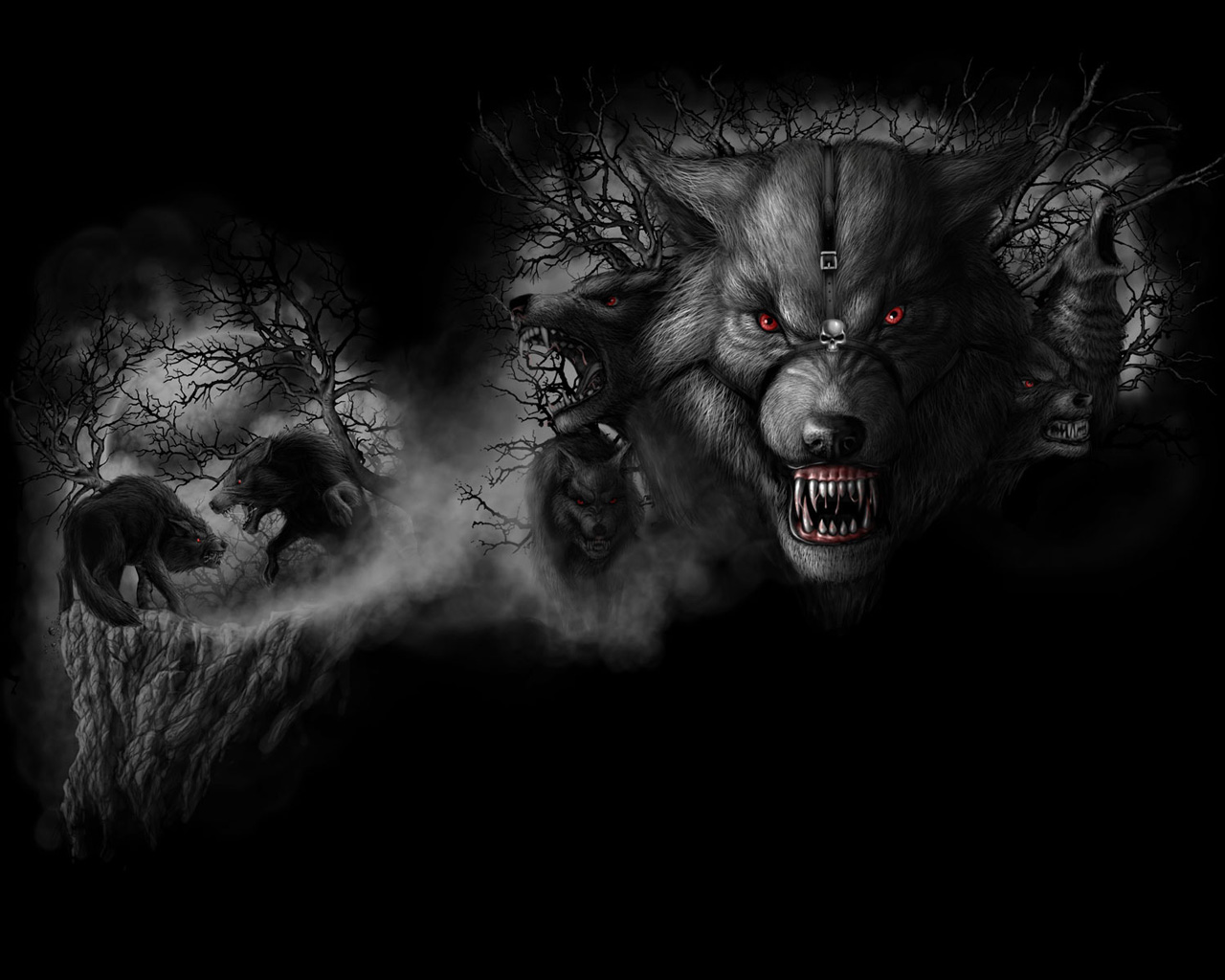 dark, werewolf Free Background