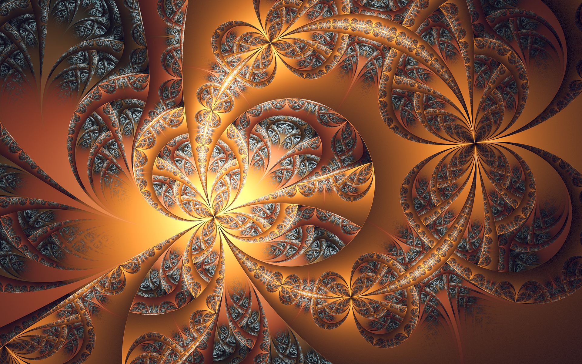 Laden Sie das Abstrakt, Fraktale, Orange Farbe)-Bild kostenlos auf Ihren PC-Desktop herunter