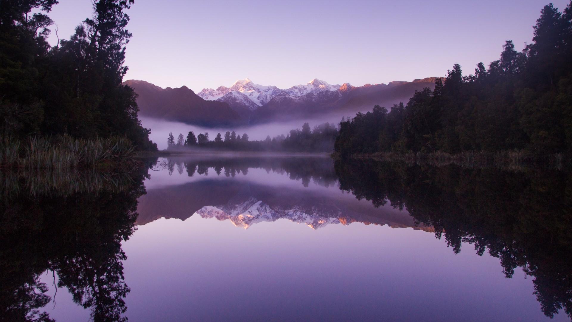 487641壁紙のダウンロード地球, マセソン湖, 湖, 風景, 山, ニュージーランド-スクリーンセーバーと写真を無料で