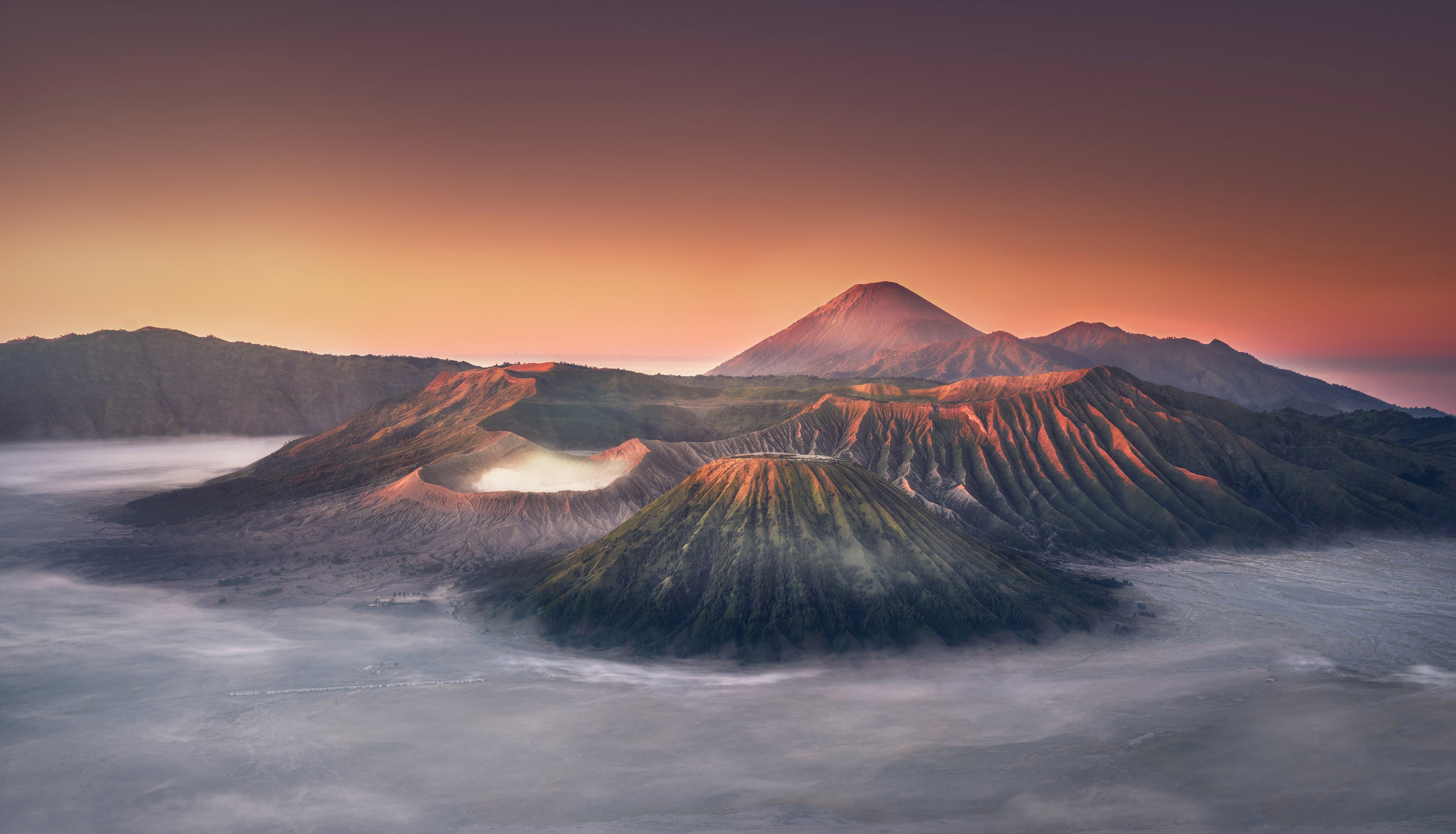 Скачать обои бесплатно Гора Бромо, Вулканы, Земля/природа картинка на рабочий стол ПК