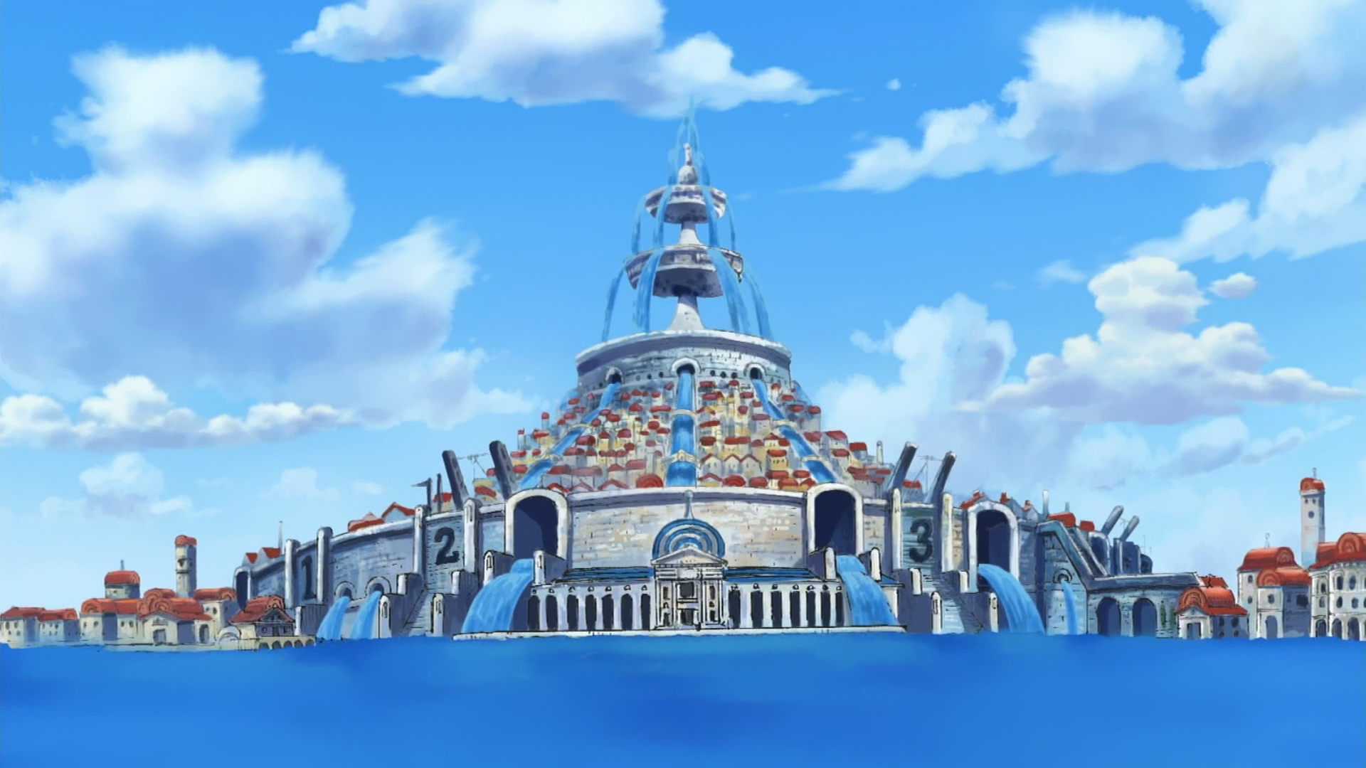 Baixe gratuitamente a imagem Anime, Cidade, Fonte De Água, One Piece na área de trabalho do seu PC