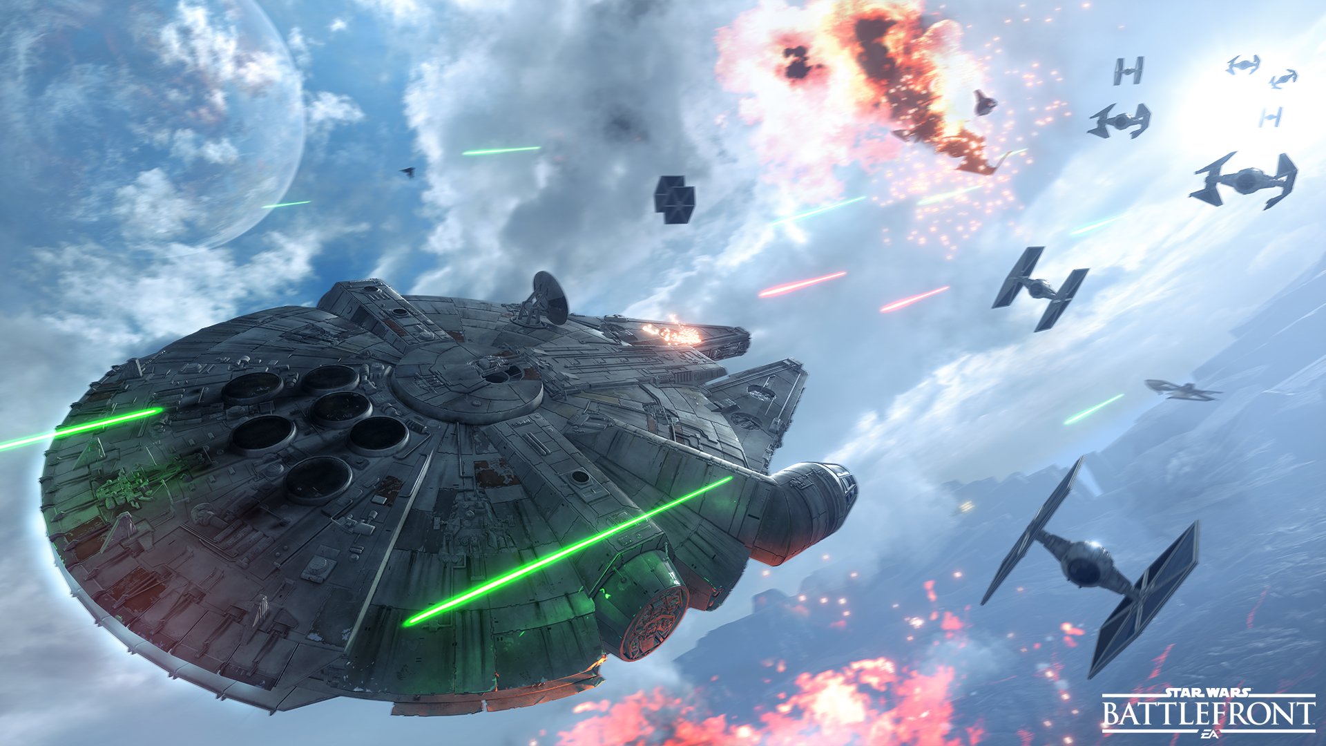 360424 télécharger le fond d'écran jeux vidéo, front de bataille de star wars (2015), faucon millenium, star wars : battlefront, guerres des étoiles - économiseurs d'écran et images gratuitement