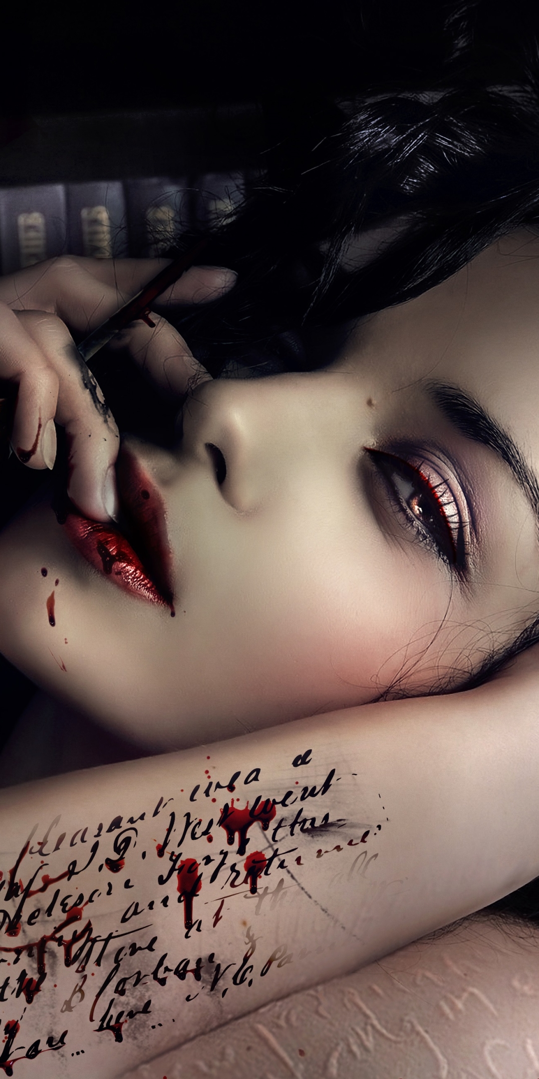 Download mobile wallpaper Gothic, Blood, Dark for free.