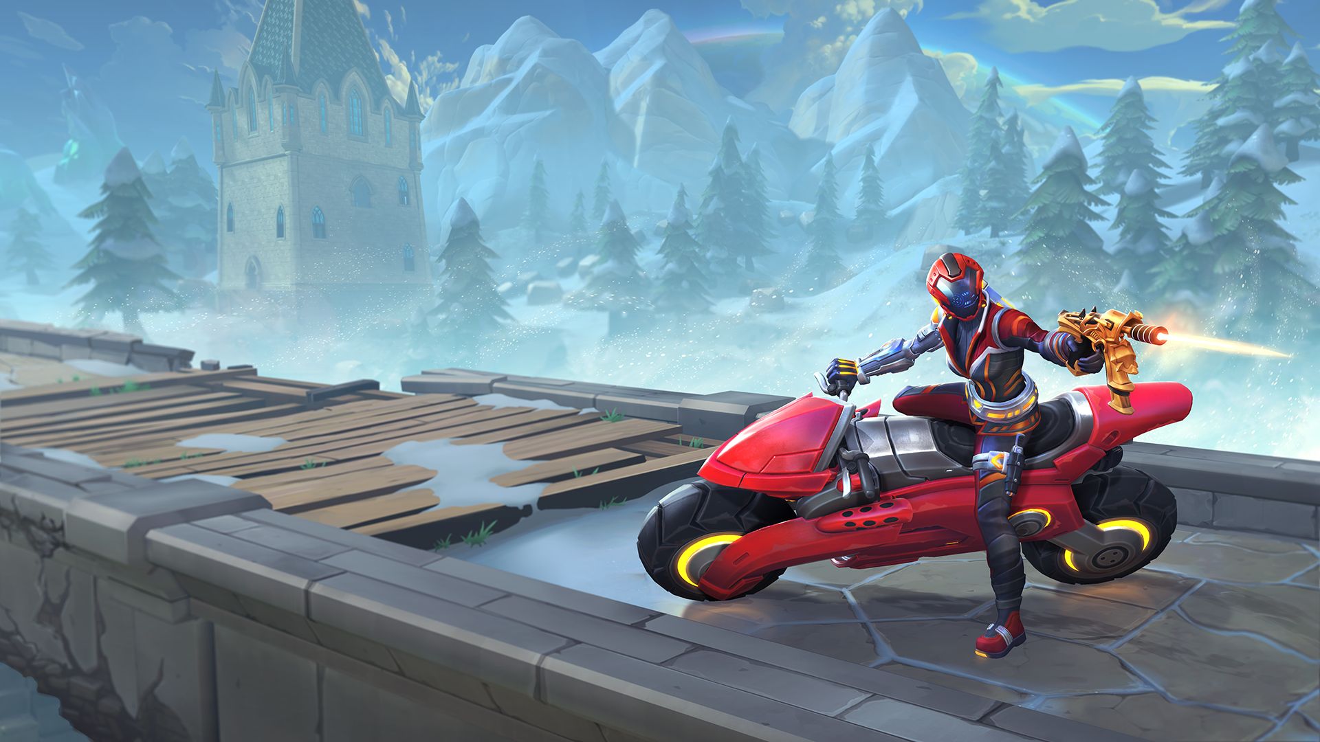 video game, realm royale, motorcycle