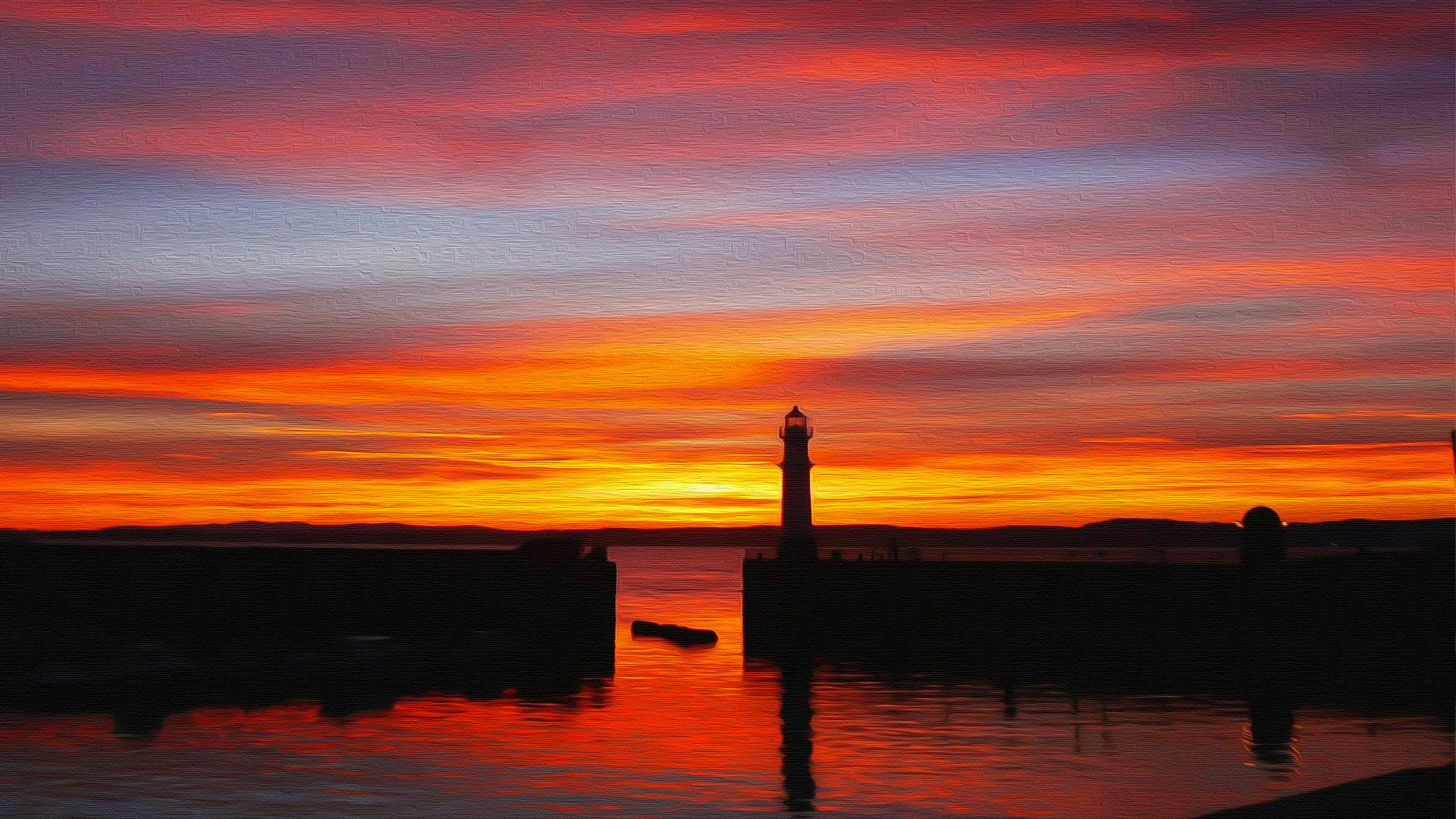 Download mobile wallpaper Sunset, Lighthouse, Photography for free.