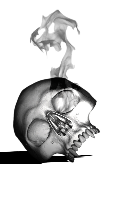 Download mobile wallpaper Dark, Skull for free.