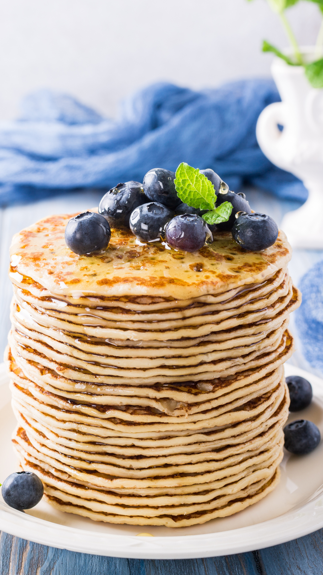 Download mobile wallpaper Food, Blueberry, Still Life, Breakfast, Pancake for free.