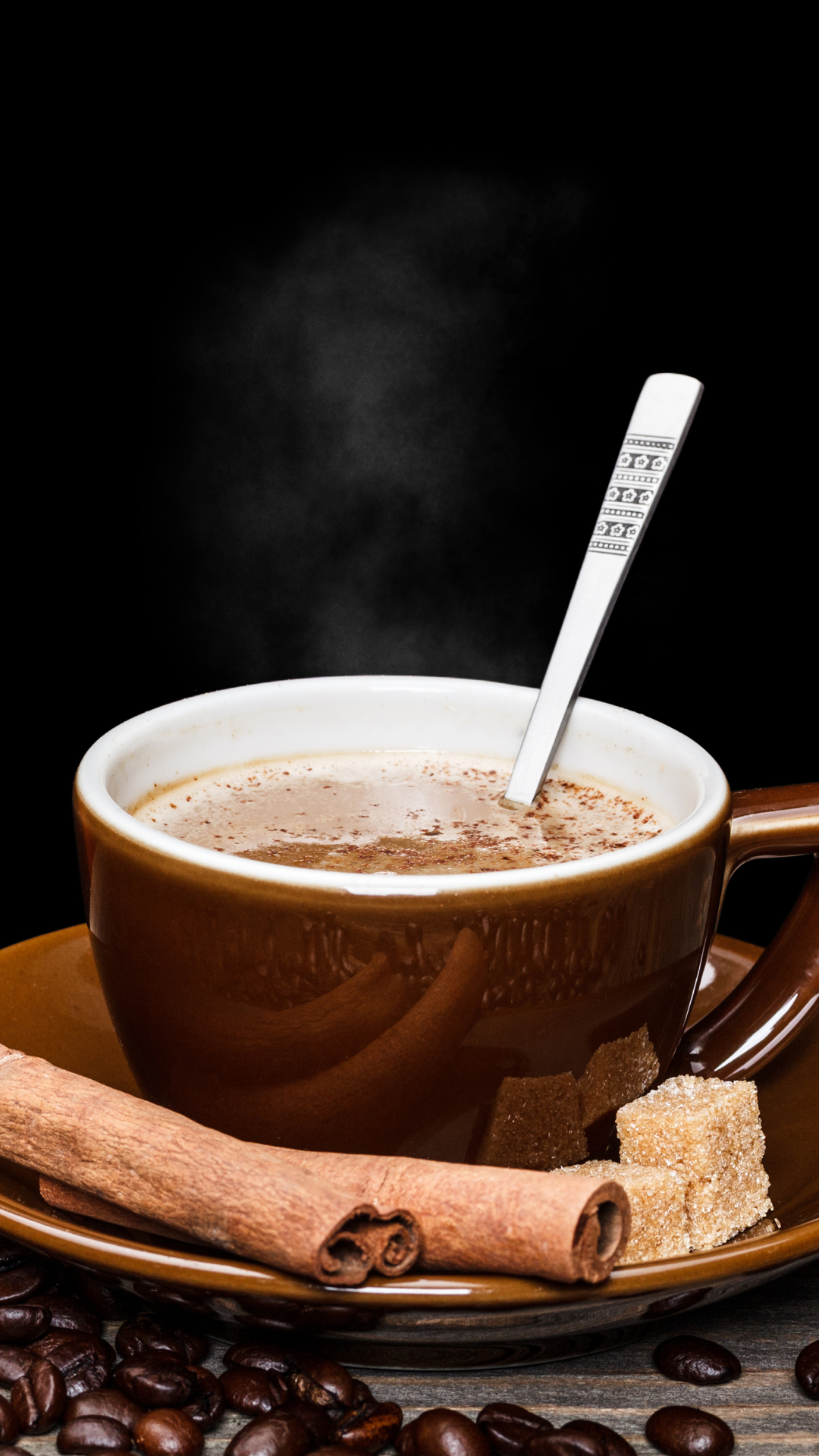 Download mobile wallpaper Food, Coffee, Cinnamon, Cup for free.