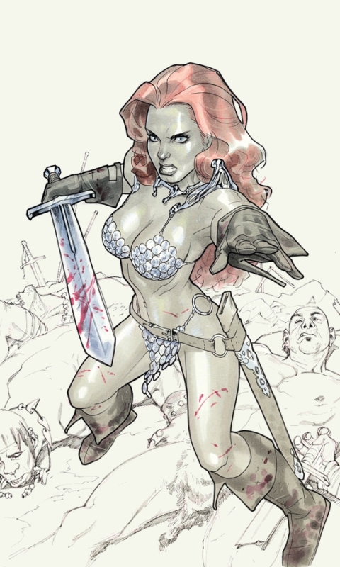 Handy-Wallpaper Comics, Red Sonja kostenlos herunterladen.