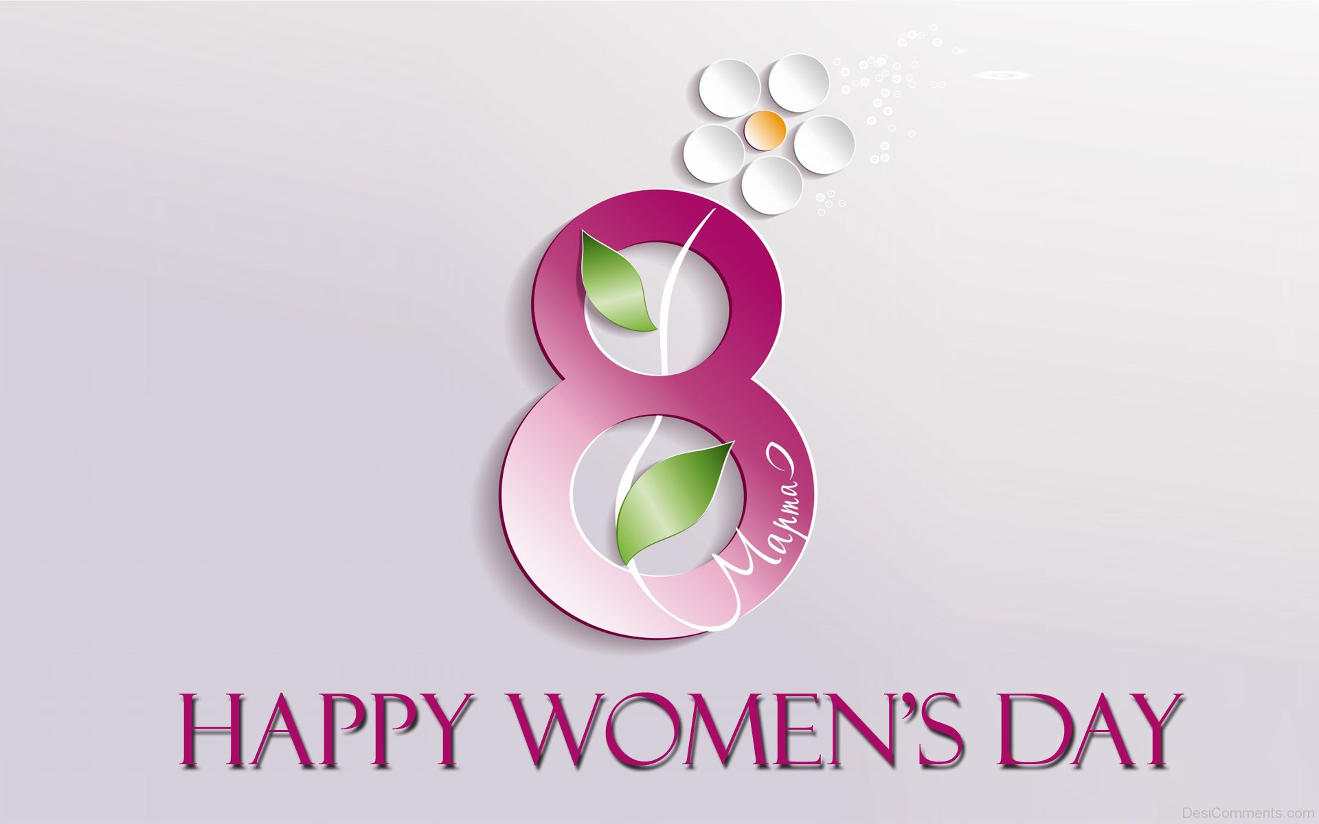 holiday, women's day, daisy, eight, flower, happy women's day, statement