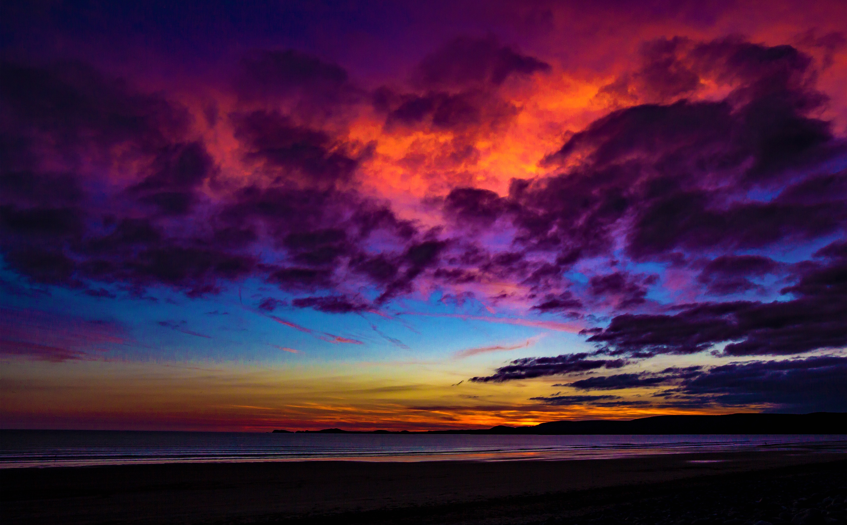 Descarga gratuita de fondo de pantalla para móvil de Naturaleza, Cielo, Horizonte, Costa, Océano, Nube, Atardecer, Tierra/naturaleza.