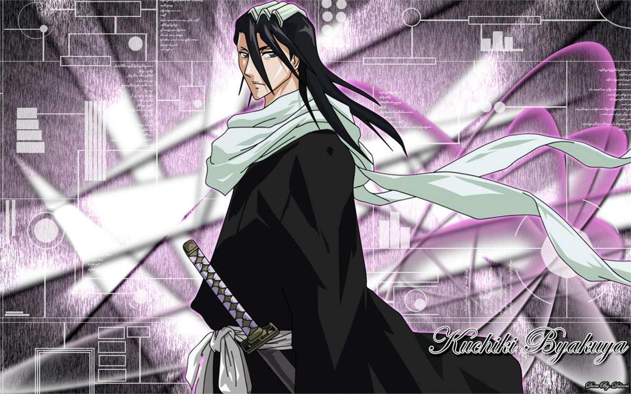 Handy-Wallpaper Bleach, Animes, Byakuya Kuchiki kostenlos herunterladen.