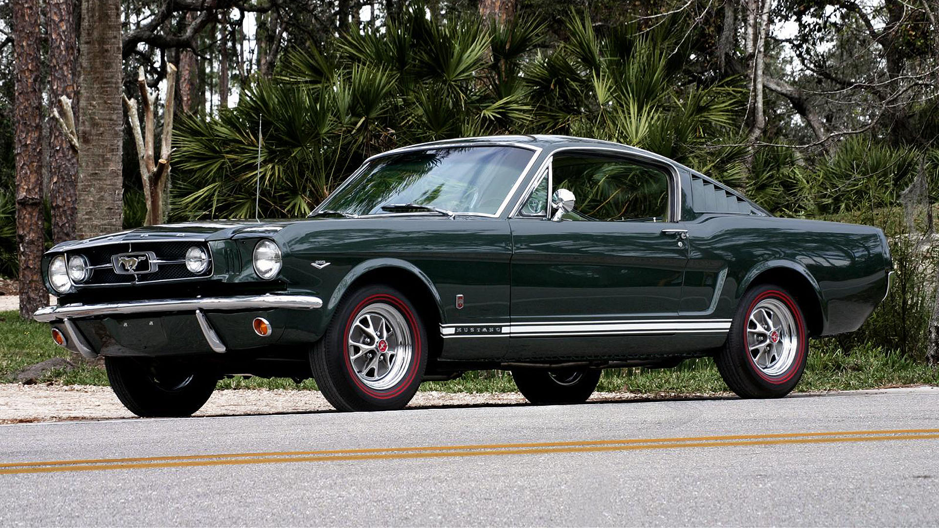 green car, vehicles, ford mustang fastback, fastback, ford mustang, muscle car, ford
