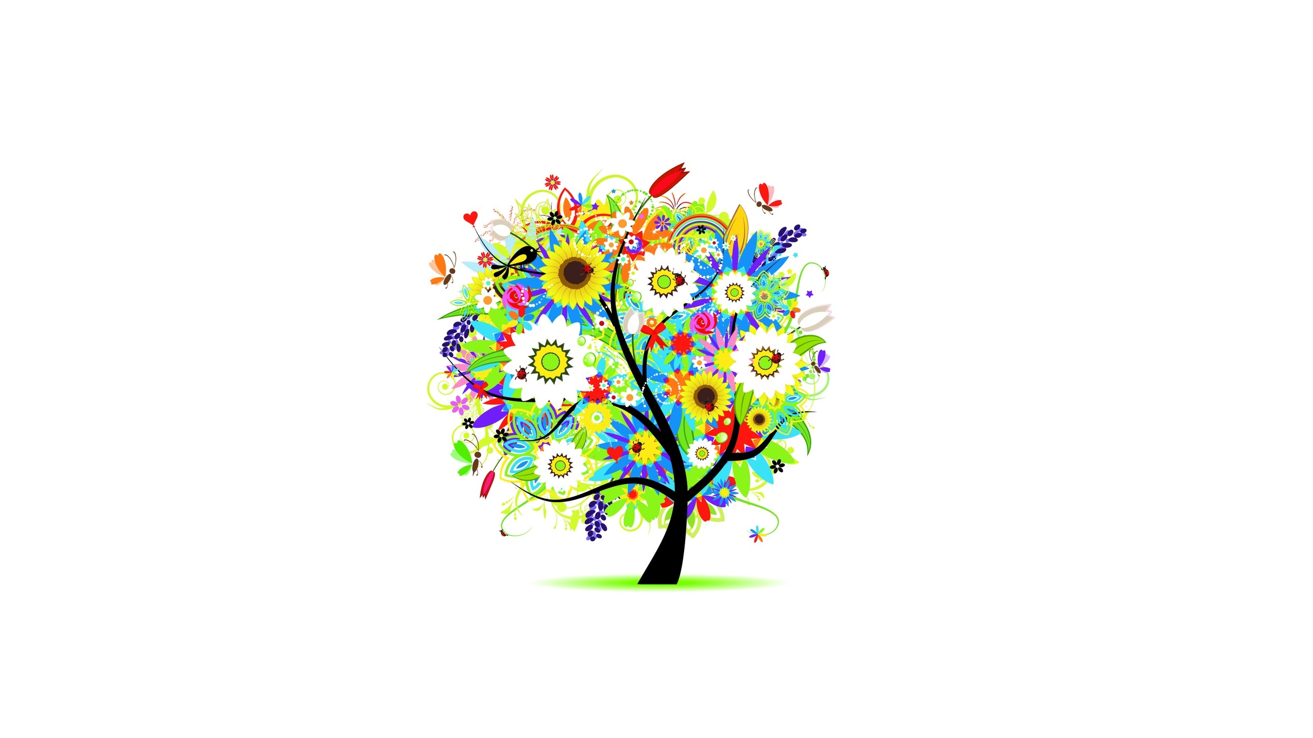Laden Sie das Blume, Baum, Farben, Frühling, Künstlerisch-Bild kostenlos auf Ihren PC-Desktop herunter