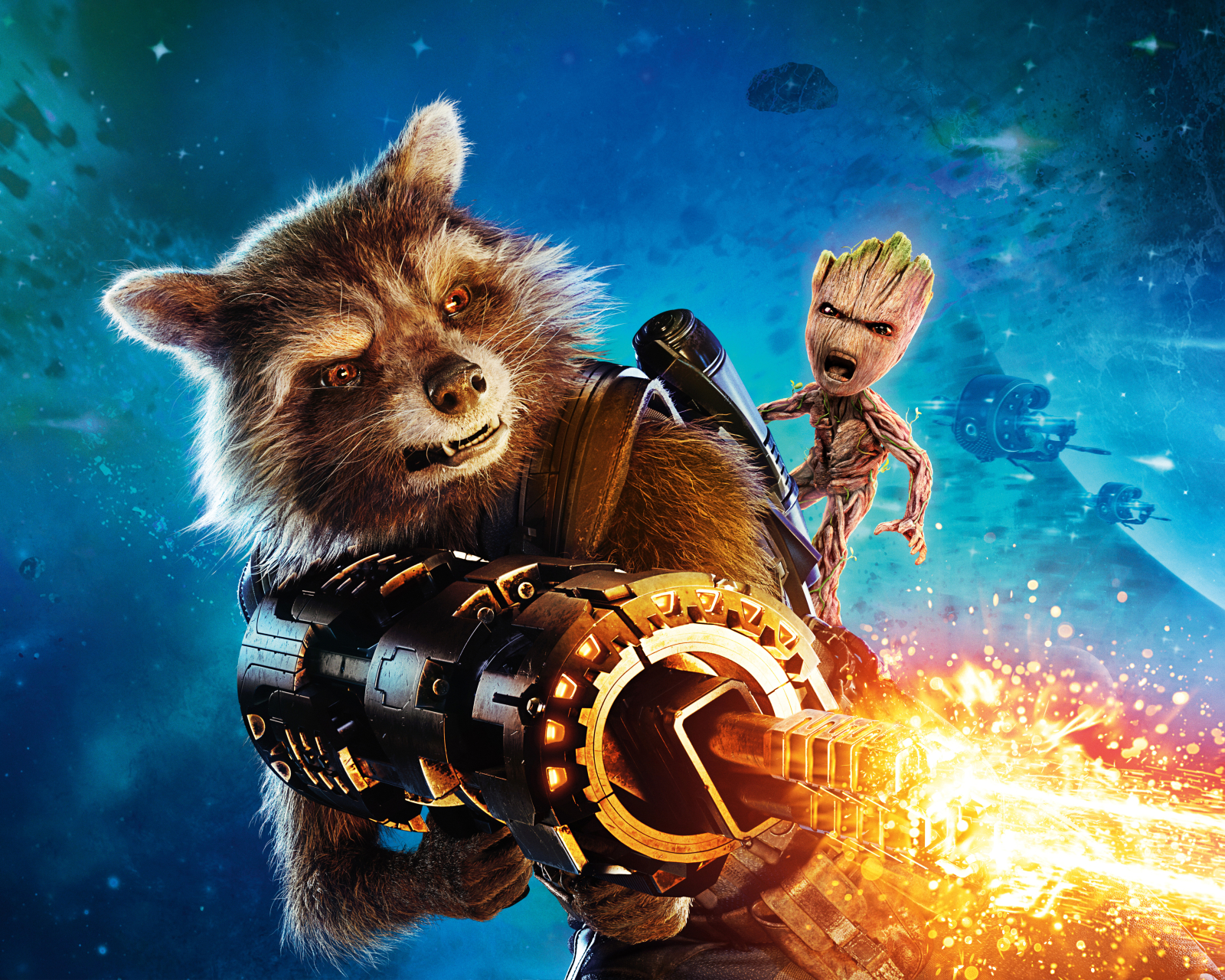 movie, guardians of the galaxy vol 2, rocket raccoon, groot, baby groot