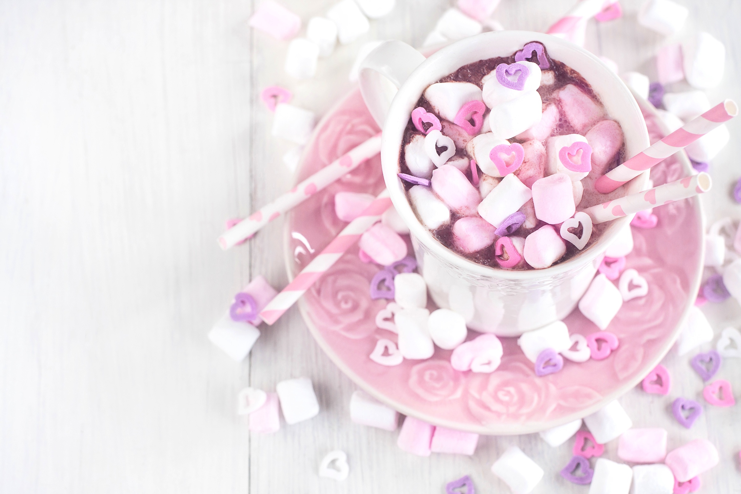 candy, food, hot chocolate, cup, marshmallow