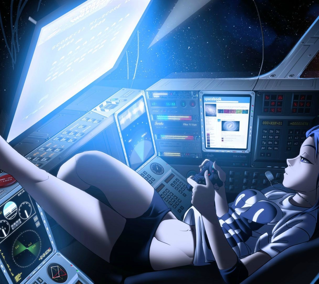 1237154 скачать картинку аниме, девочка, космос, пространство, 88 (исходный персонаж) - обои и заставки бесплатно