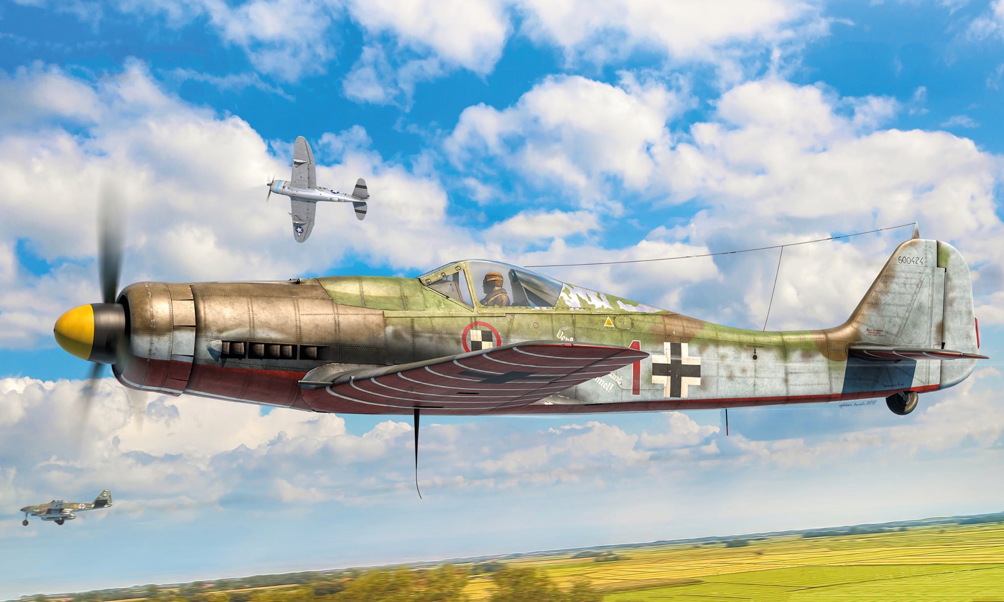 505933 скачать картинку фокке вульф fw 190, военные, люфтваффе, боевой самолет, военный самолет - обои и заставки бесплатно