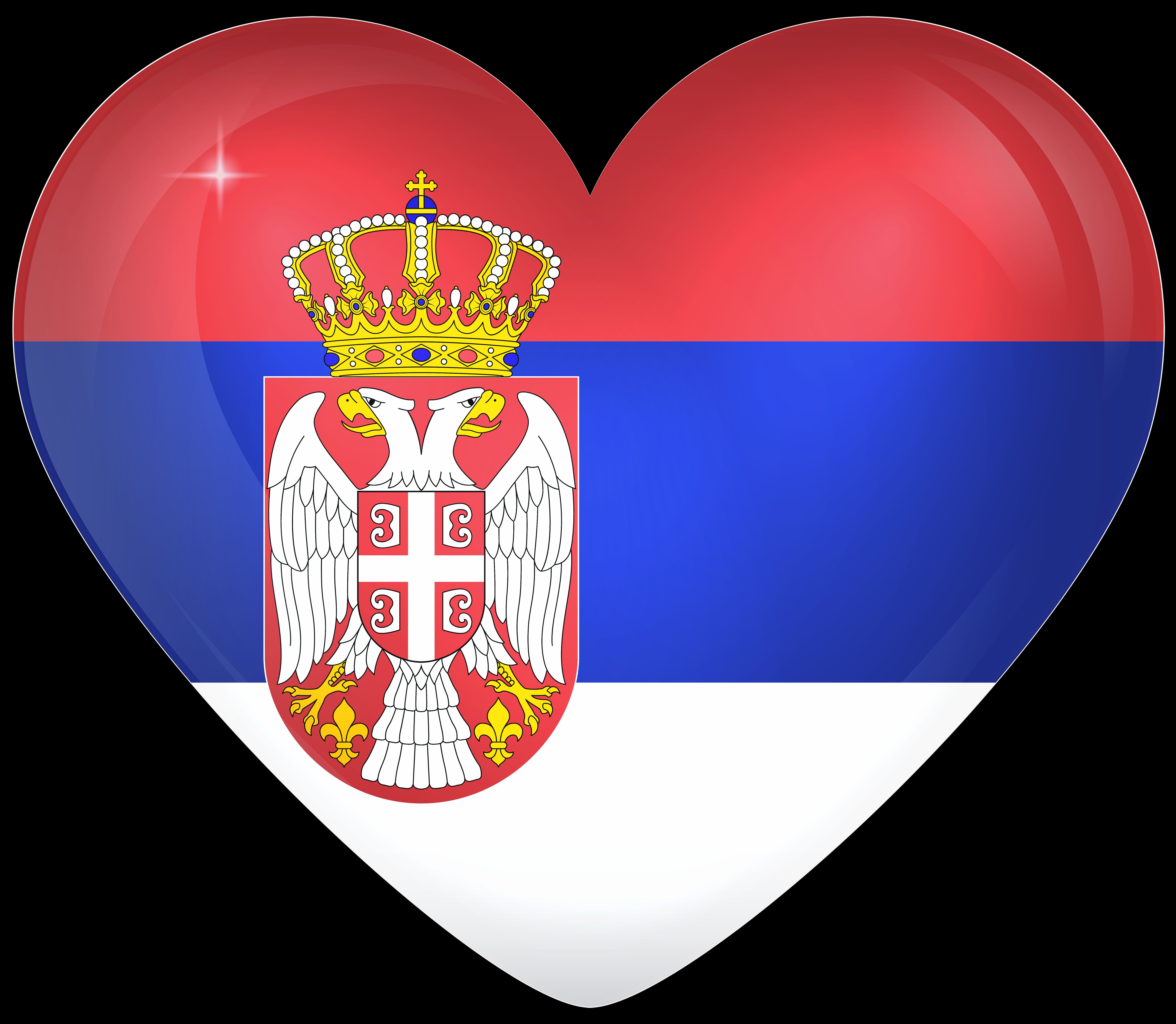 Скачати мобільні шпалери Прапори, Різне, Серце, Прапор, Прапор Сербії безкоштовно.