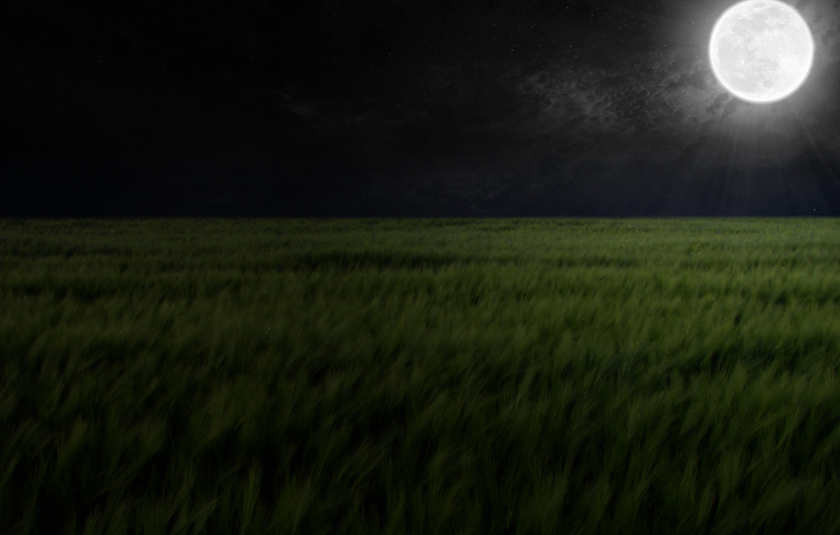 Download mobile wallpaper Field, Moon, Earth, Night for free.