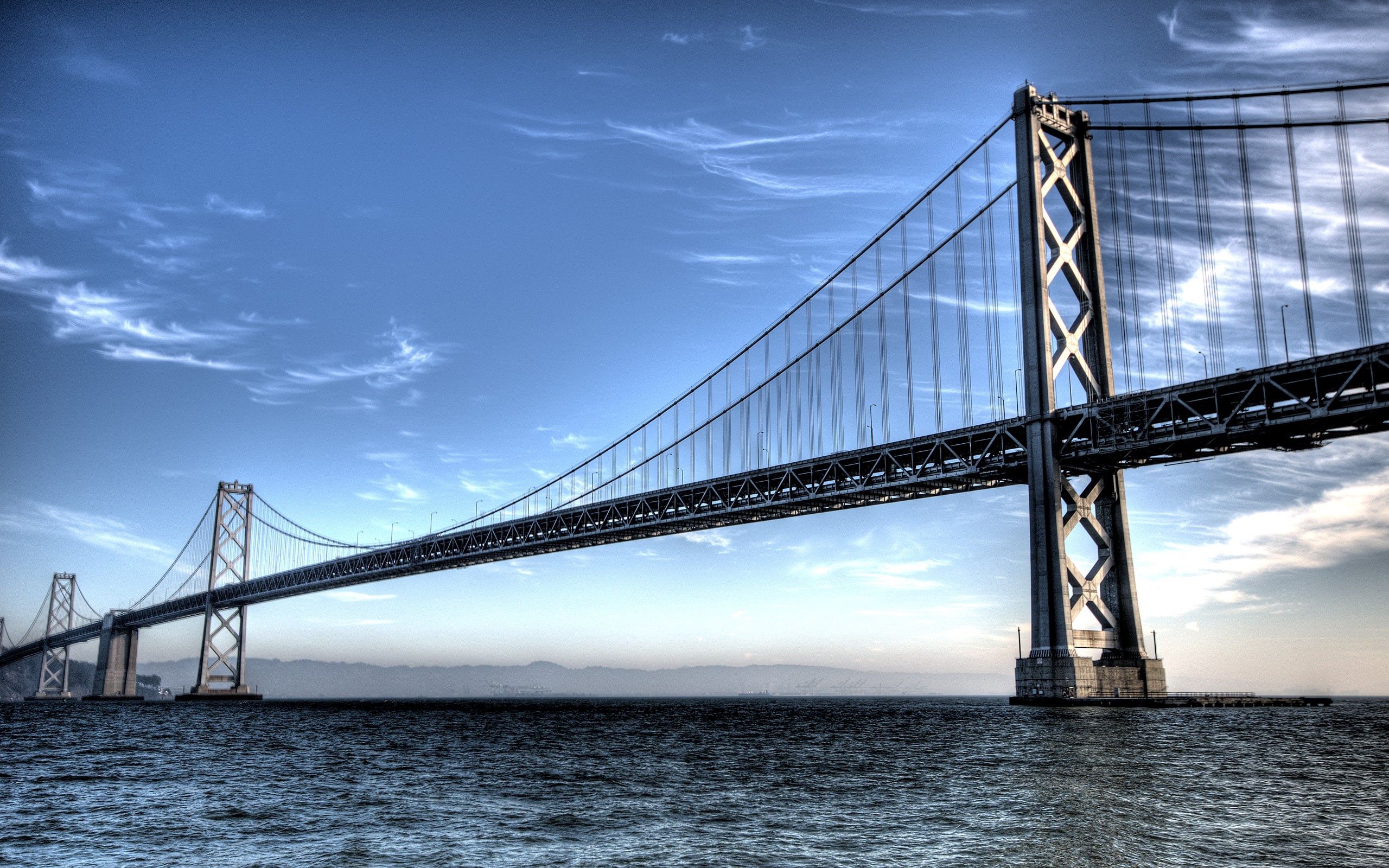 Скачать картинку Небо, Природа, Мост, Города, Волны, Сан Франциско в телефон бесплатно.