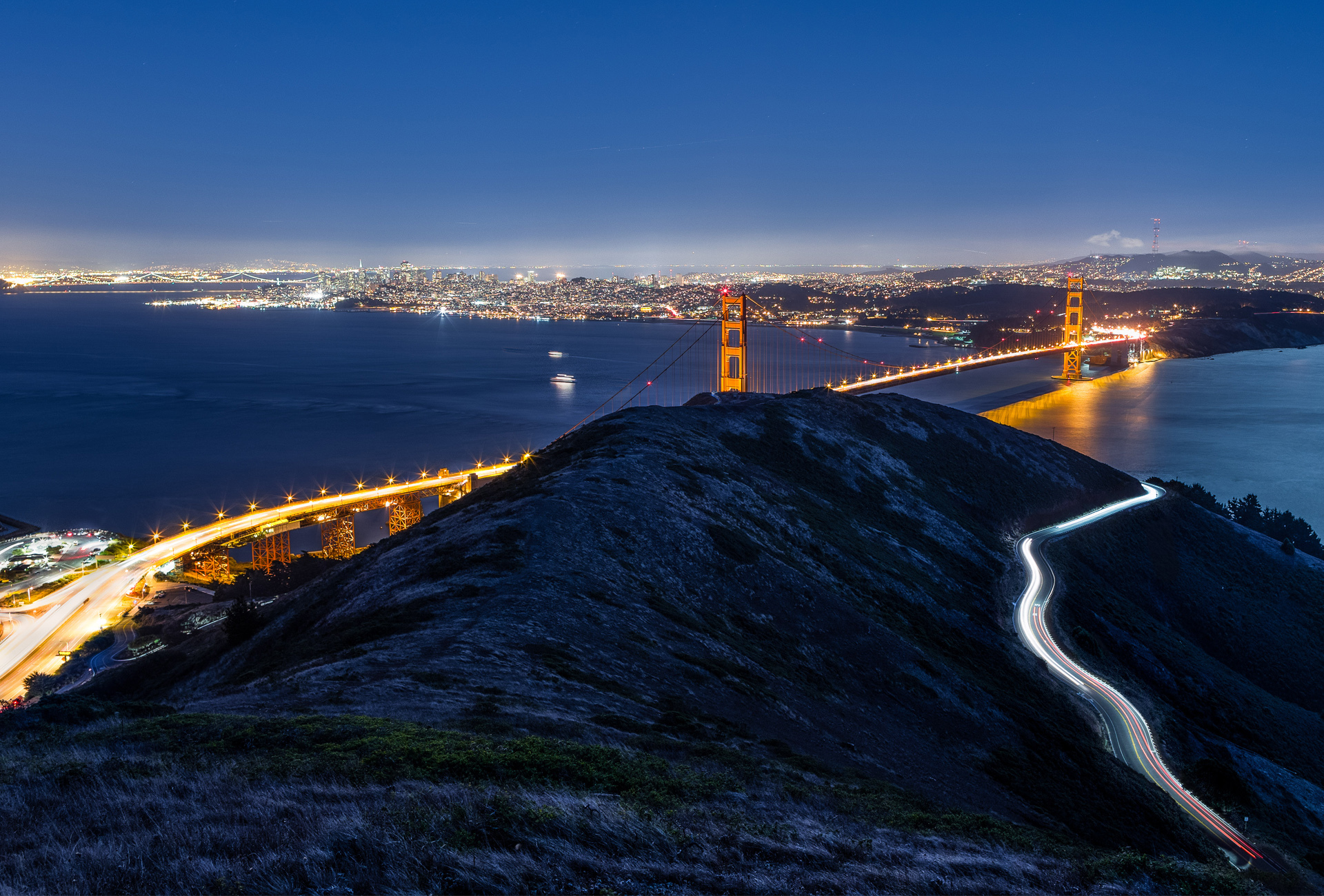 Скачать обои бесплатно Мосты, Сан Франциско, Золотые Ворота, Сделано Человеком картинка на рабочий стол ПК