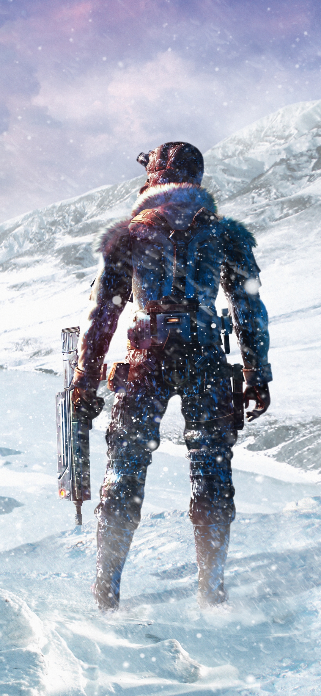 video game, lost planet, weapon, snow, snowfall, soldier
