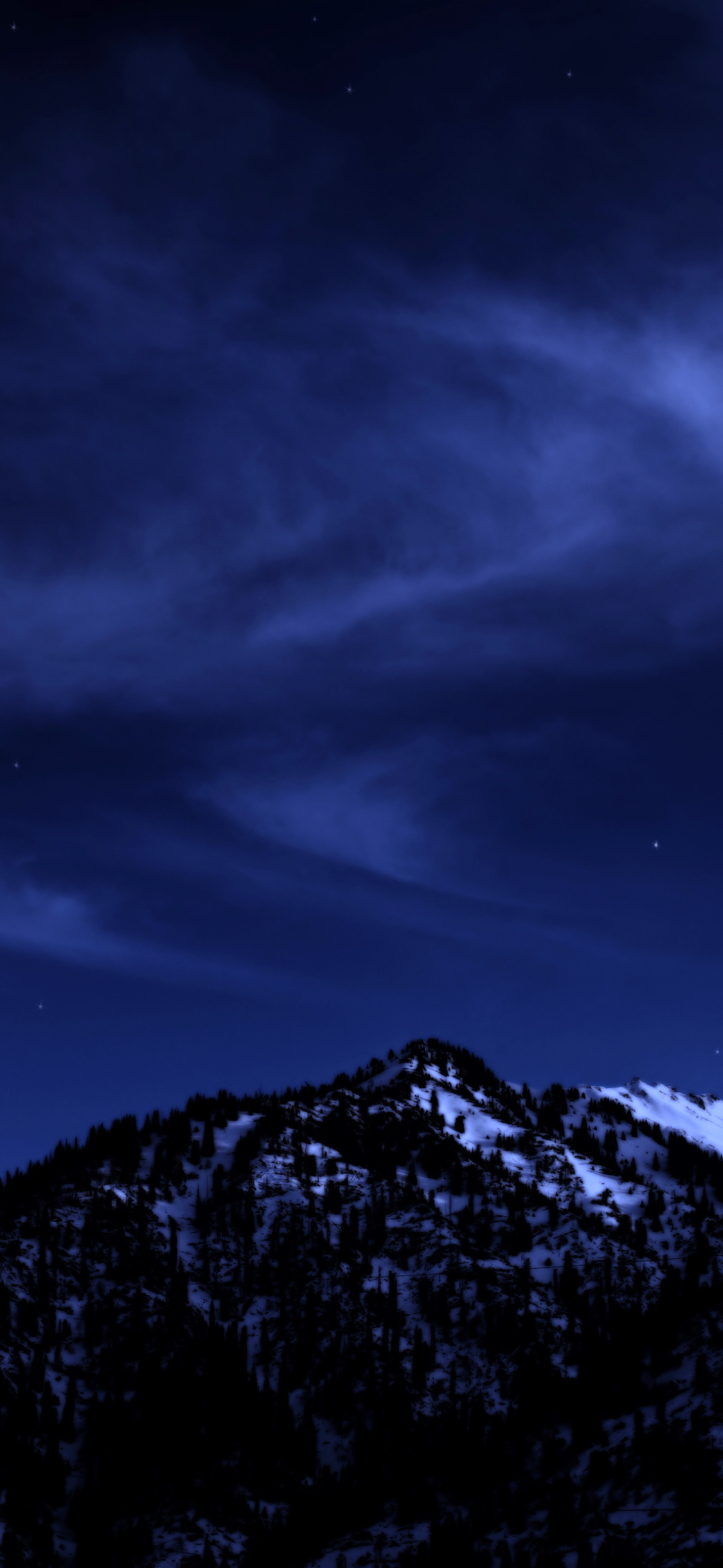 Скачать картинку Зима, Небо, Ночь, Луна, Снег, Гора, Синий, Земля, Земля/природа в телефон бесплатно.