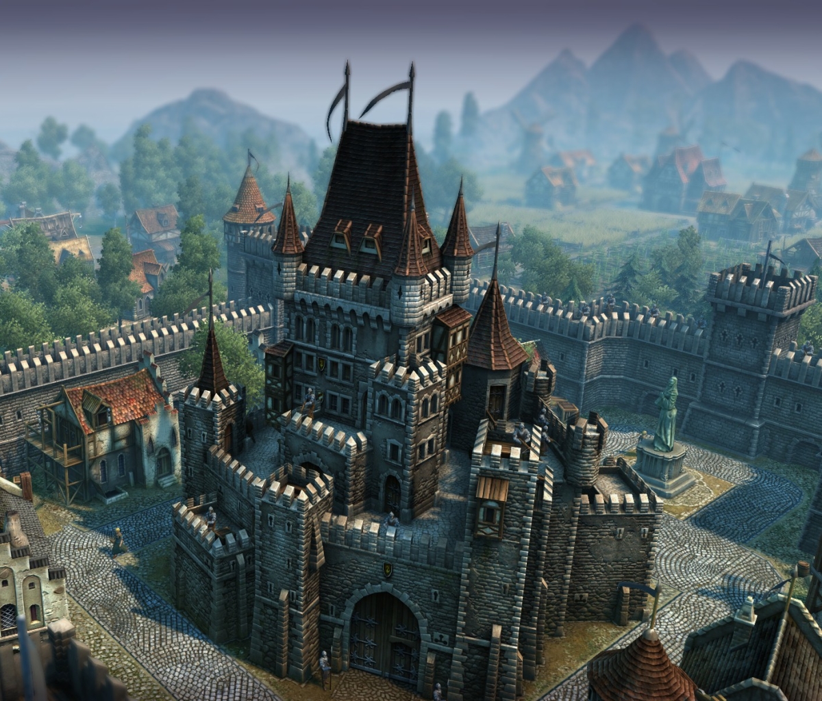 video game, anno 1404, architecture, medievil, castle
