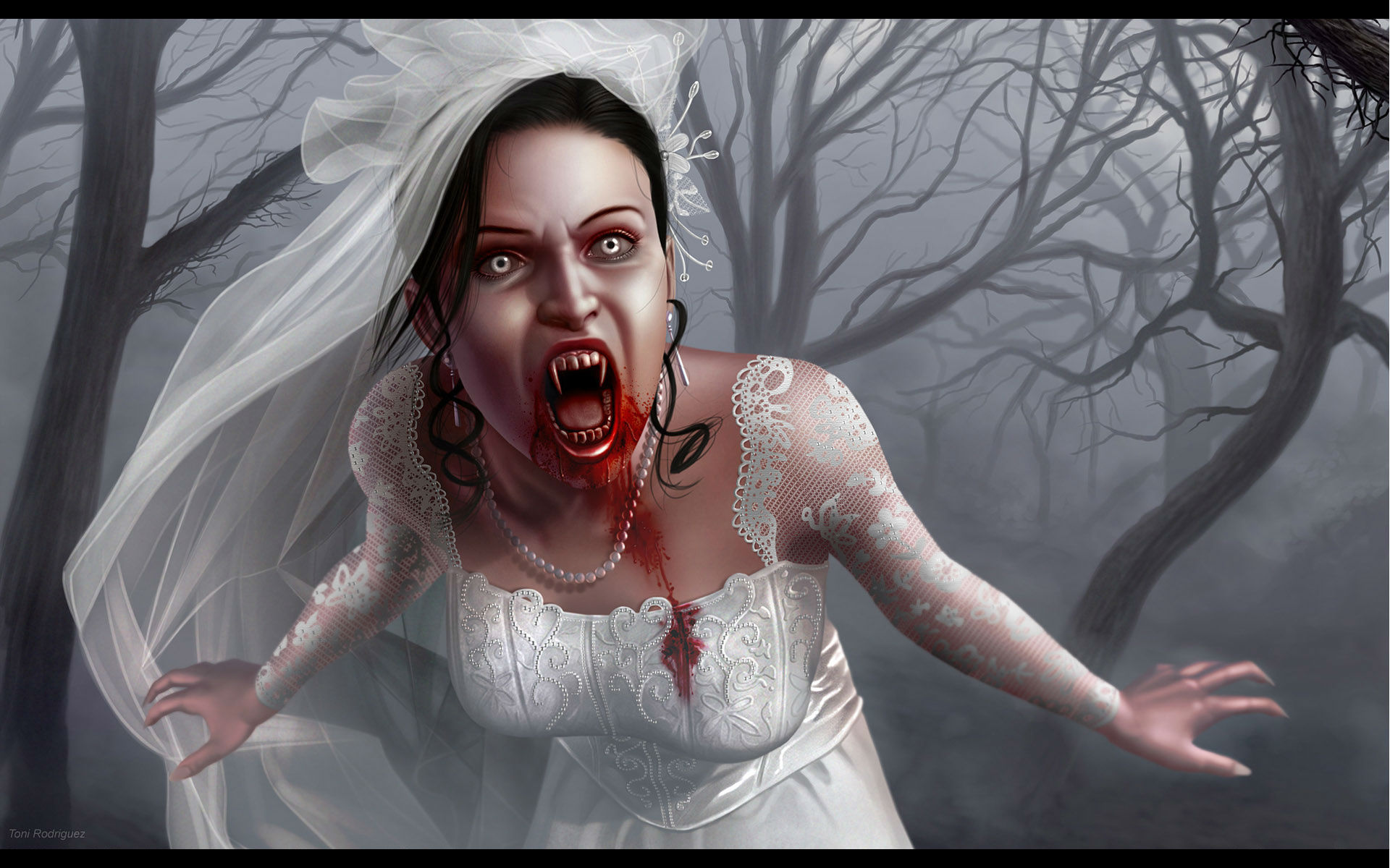 546239 скачать обои пугающий, страшные, вампир, ужастик, хеллоуин, ползающий, невеста, тьма, кровь - заставки и картинки бесплатно