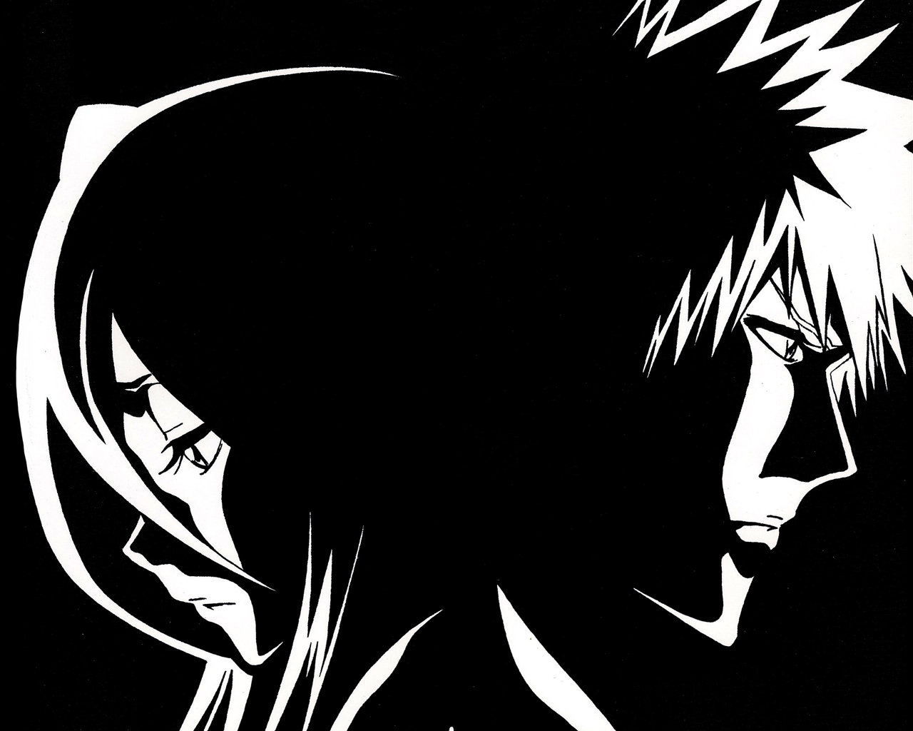 Free download wallpaper Anime, Bleach, Rukia Kuchiki, Ichigo Kurosaki on your PC desktop