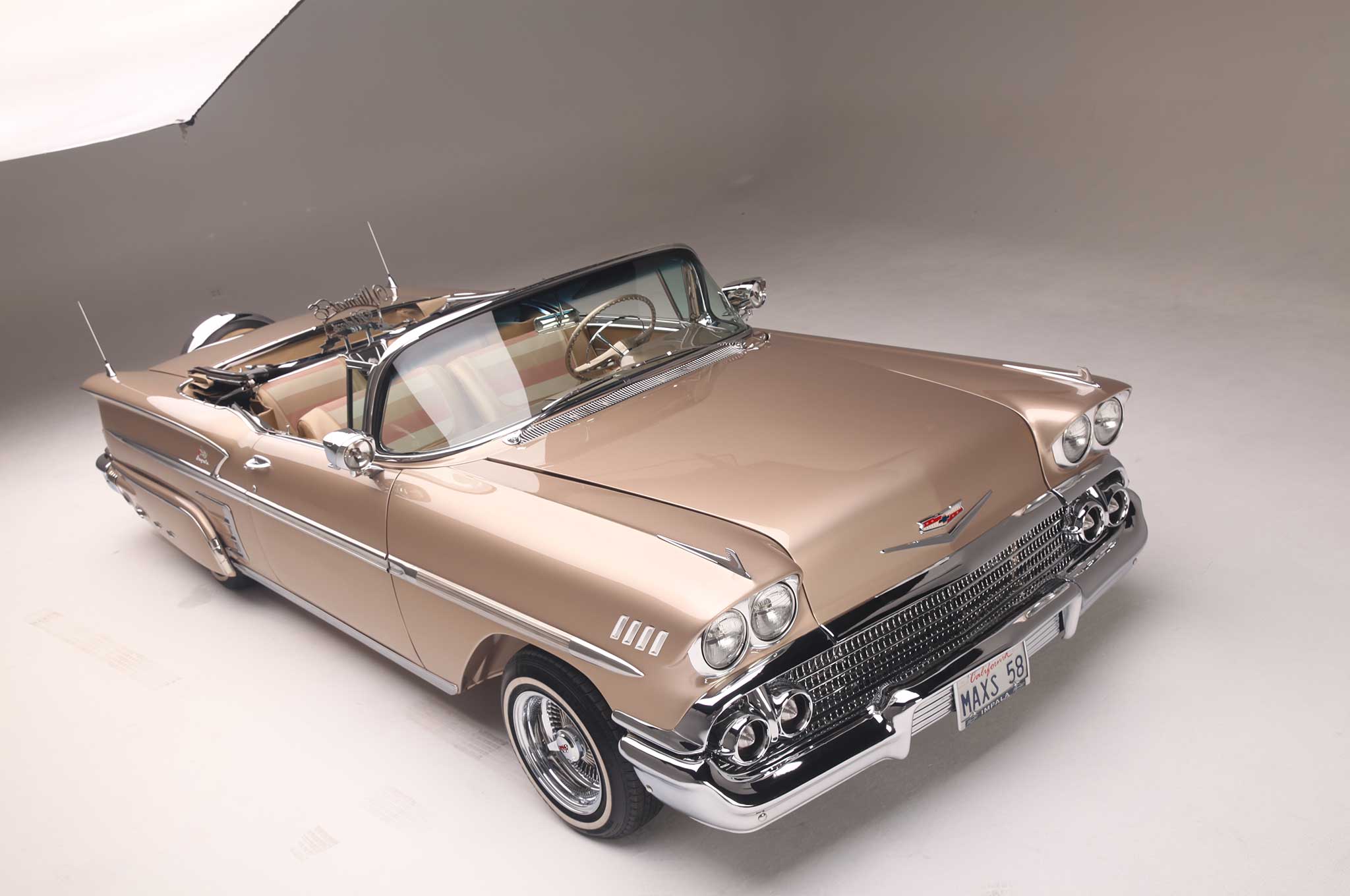 392724 descargar fondo de pantalla vehículos, chevrolet impala, 1958 chevrolet impala, lowrider, coche musculoso, chevrolet: protectores de pantalla e imágenes gratis