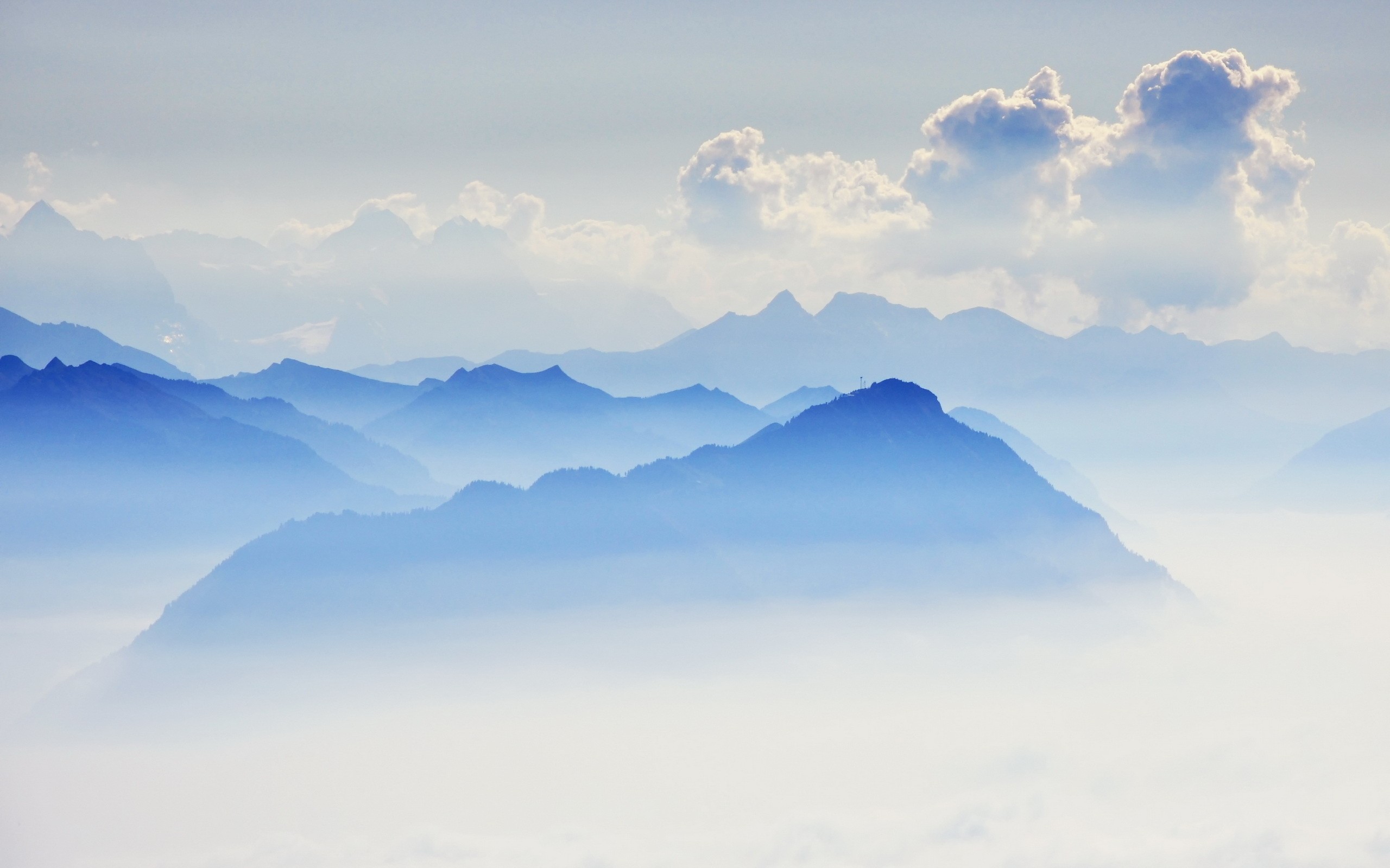 Скачать обои бесплатно Горы, Облака, Гора, Синий, Земля/природа картинка на рабочий стол ПК