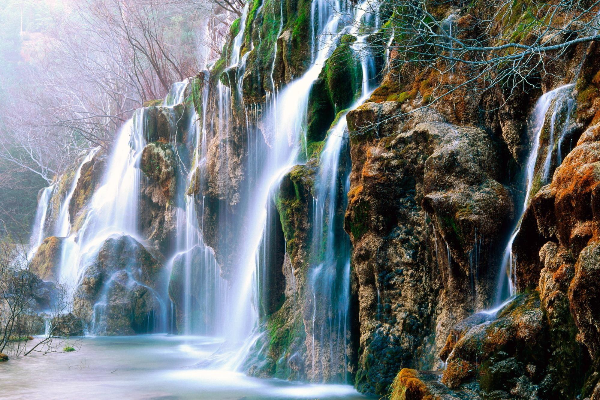 Handy-Wallpaper Natur, Wasser, Wasserfälle, Wasserfall, Gebirge, Erde/natur kostenlos herunterladen.