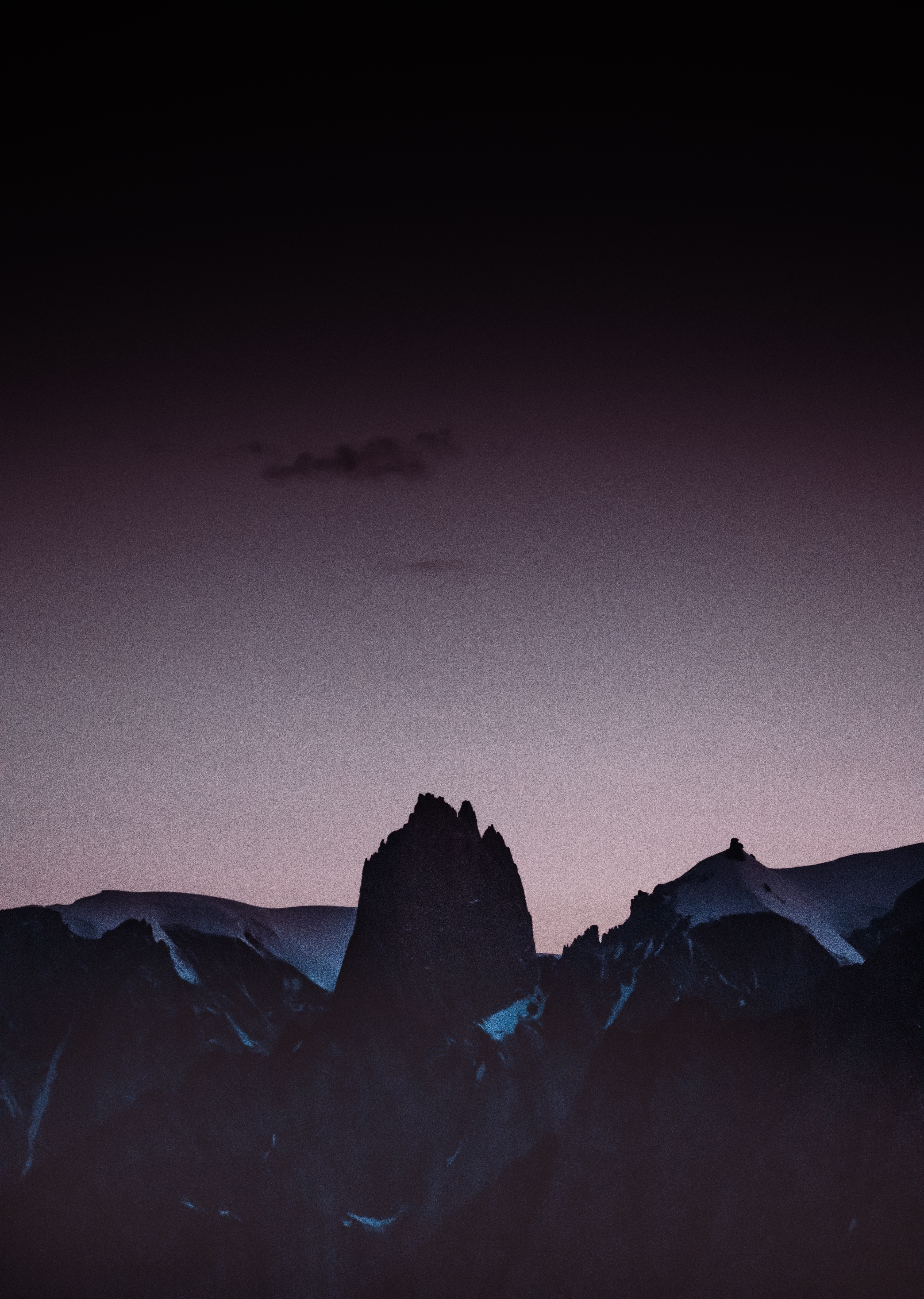 Download mobile wallpaper Vertex, Tops, Sky, Mountains, Night, Dark for free.