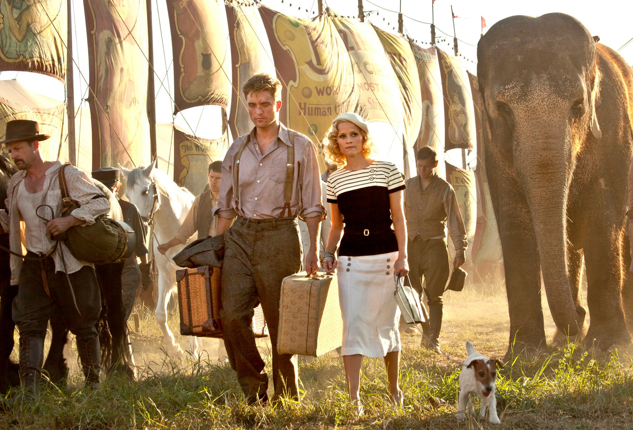 Baixar papel de parede para celular de Robert Pattinson, Filme, Reese Witherspoon, Água Para Elefantes gratuito.