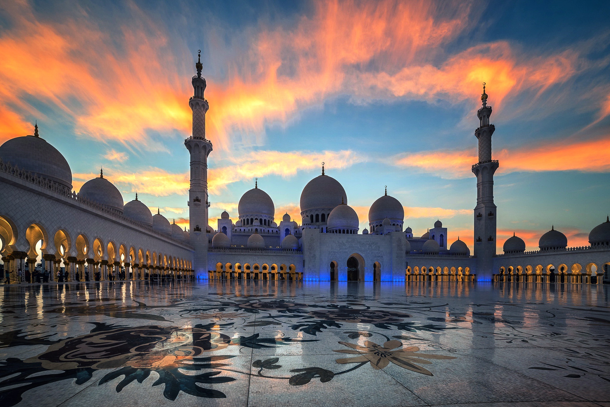 501206 завантажити шпалери релігійний, велика мечеть шейха заїда, абу дабі, архітектура, купол, об'єднані арабські емірати, мечеті - заставки і картинки безкоштовно