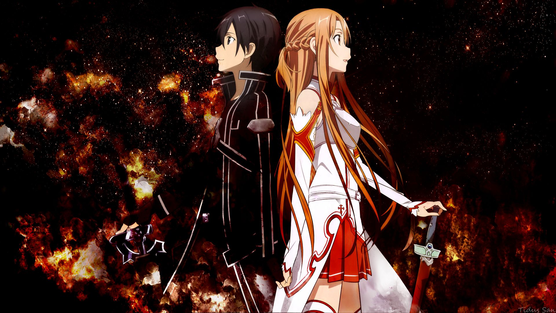 Descarga gratis la imagen Sword Art Online, Animado, Asuna Yuuki, Kirito (Arte De Espada En Línea), Kazuto Kirigaya en el escritorio de tu PC