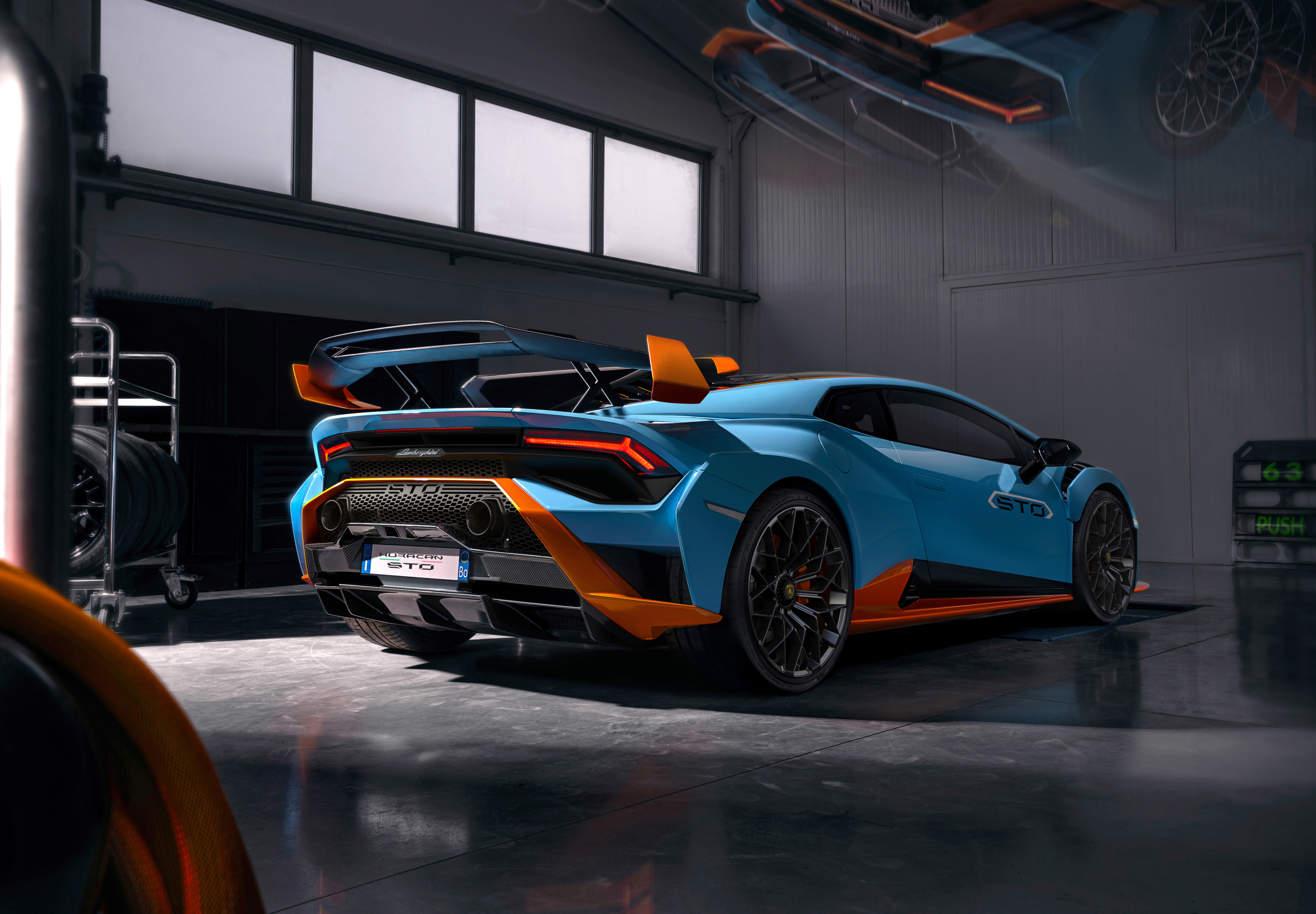 Laden Sie das Lamborghini, Supersportwagen, Fahrzeuge, Lamborghini Huracán Sto-Bild kostenlos auf Ihren PC-Desktop herunter