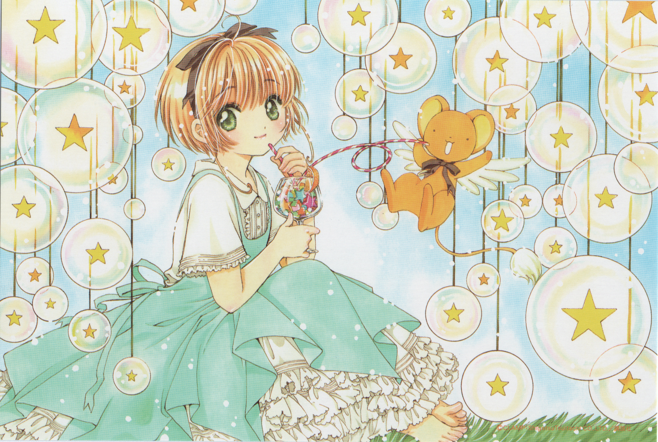 Laden Sie das Animes, Kadokyaputa Sakura, Sakura Kinomoto, Kerberos (Kartencaptor Sakura)-Bild kostenlos auf Ihren PC-Desktop herunter