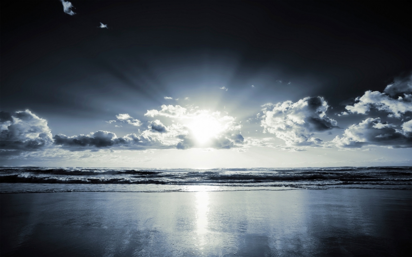 Laden Sie das Landschaft, Sea, Sun, Clouds-Bild kostenlos auf Ihren PC-Desktop herunter