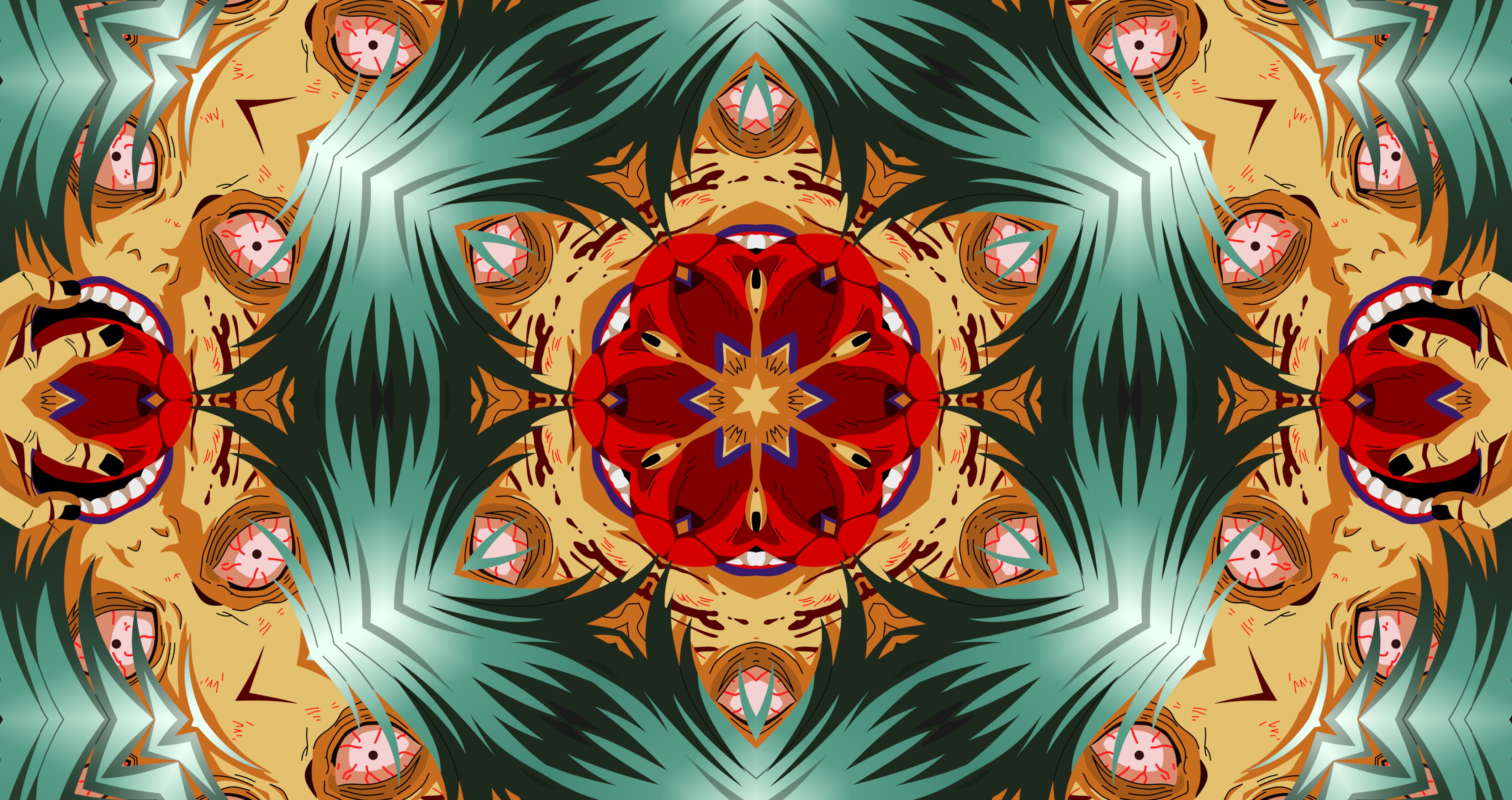 Download mobile wallpaper Abstract, Pattern, Kaleidoscope for free.