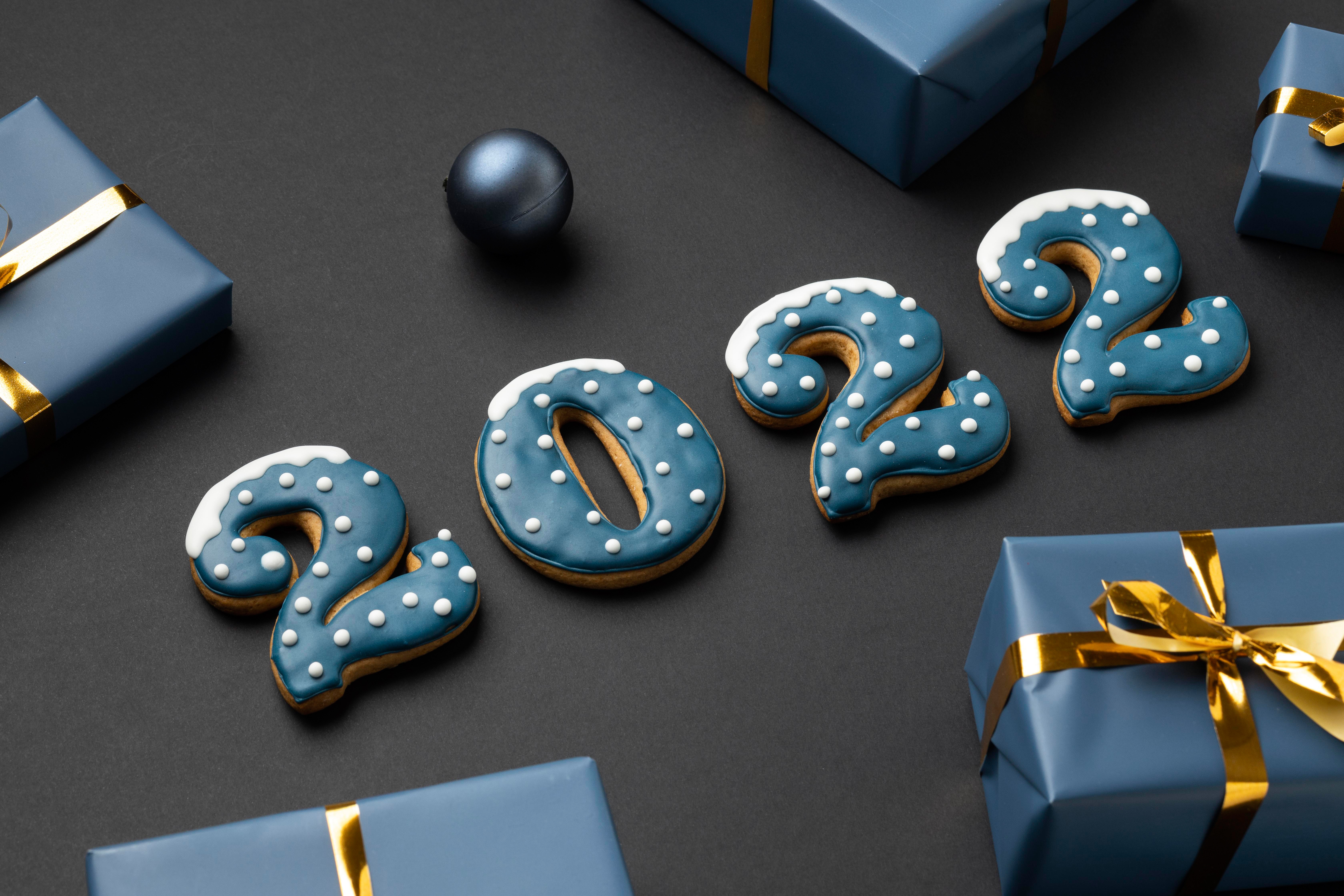 1053740 скачать картинку праздничные, новый год 2022, печенье - обои и заставки бесплатно